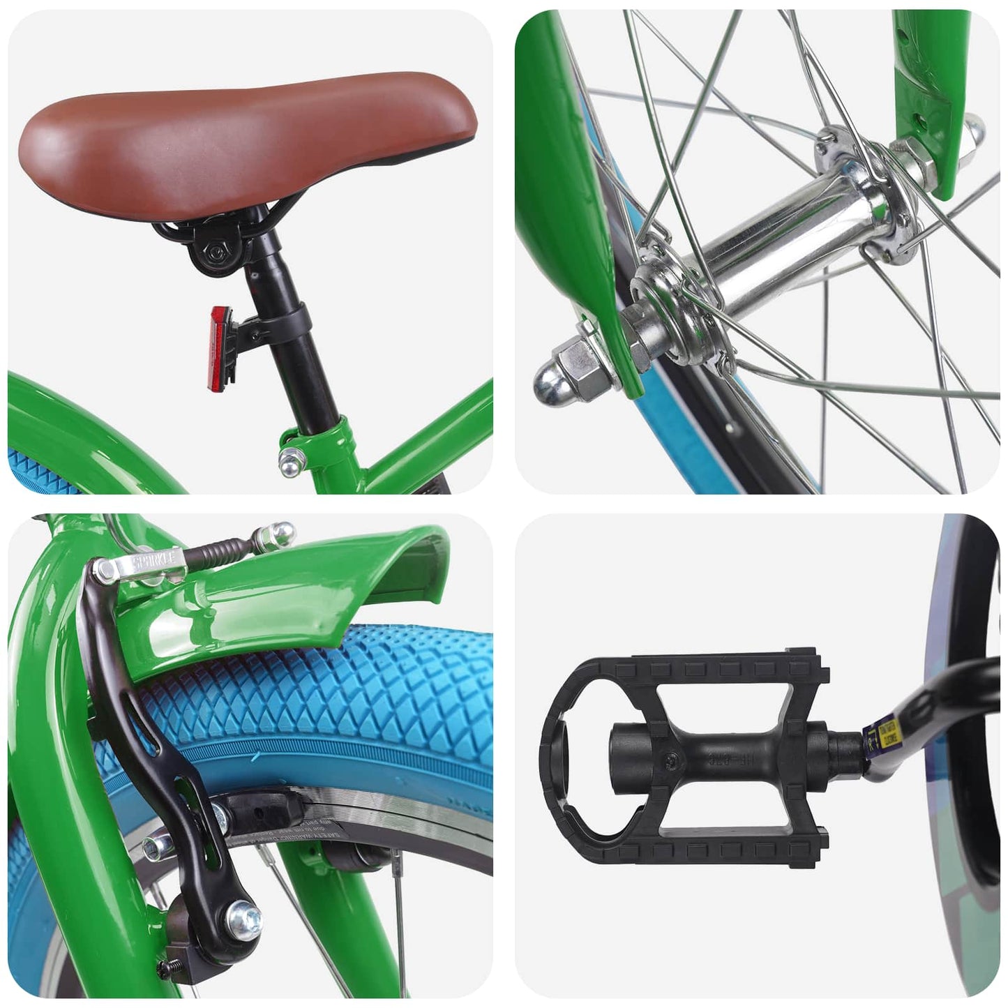 Kinderfahrrad 18 Zoll für 5-7 Jahre alt Grün