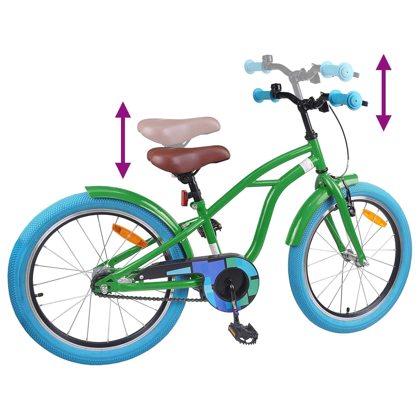 Kinderfahrrad 22 Zoll für 7-12 Jahre alt Grün