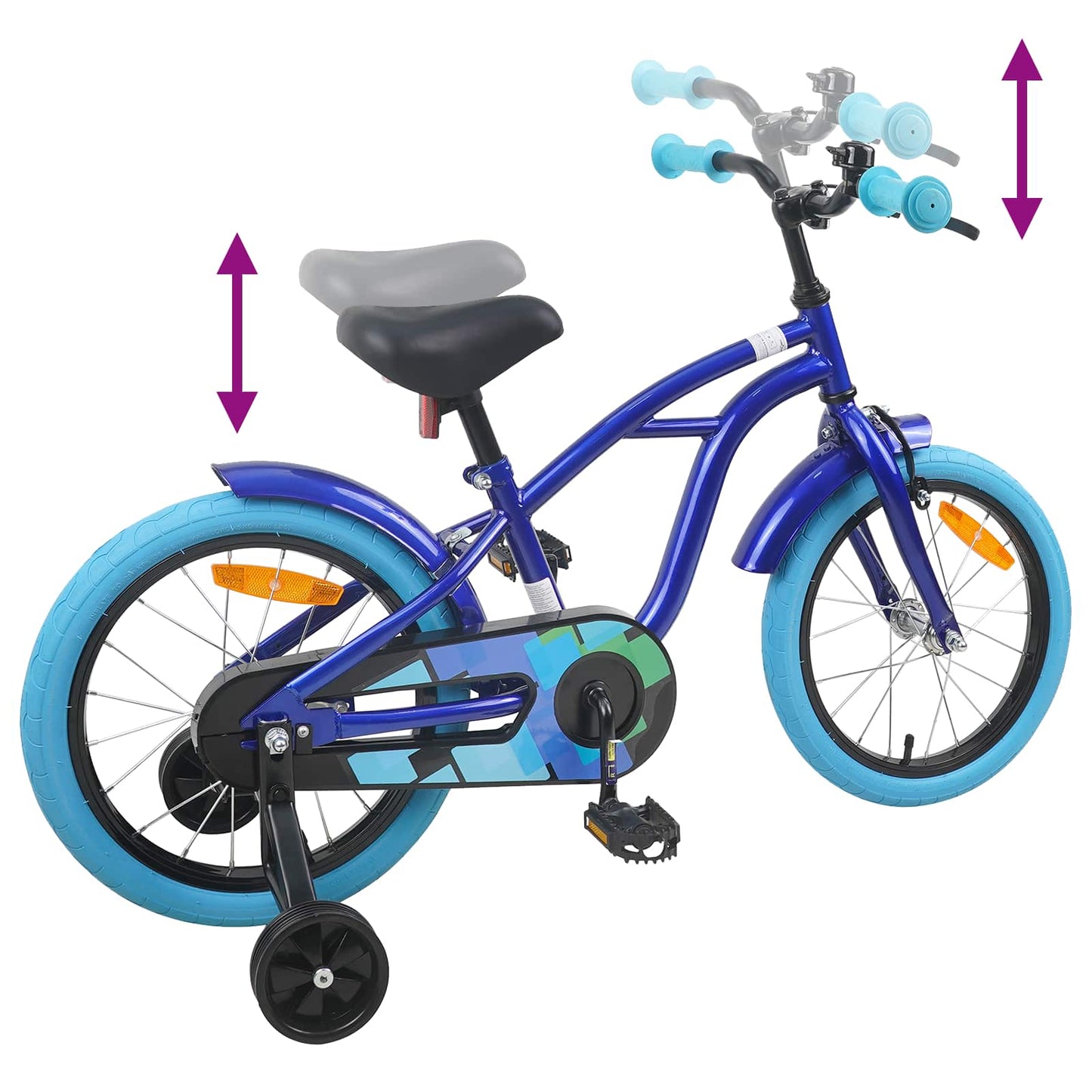 Kinderfahrrad 16 Zoll für 4-6 Jahre alt Dunkelblau