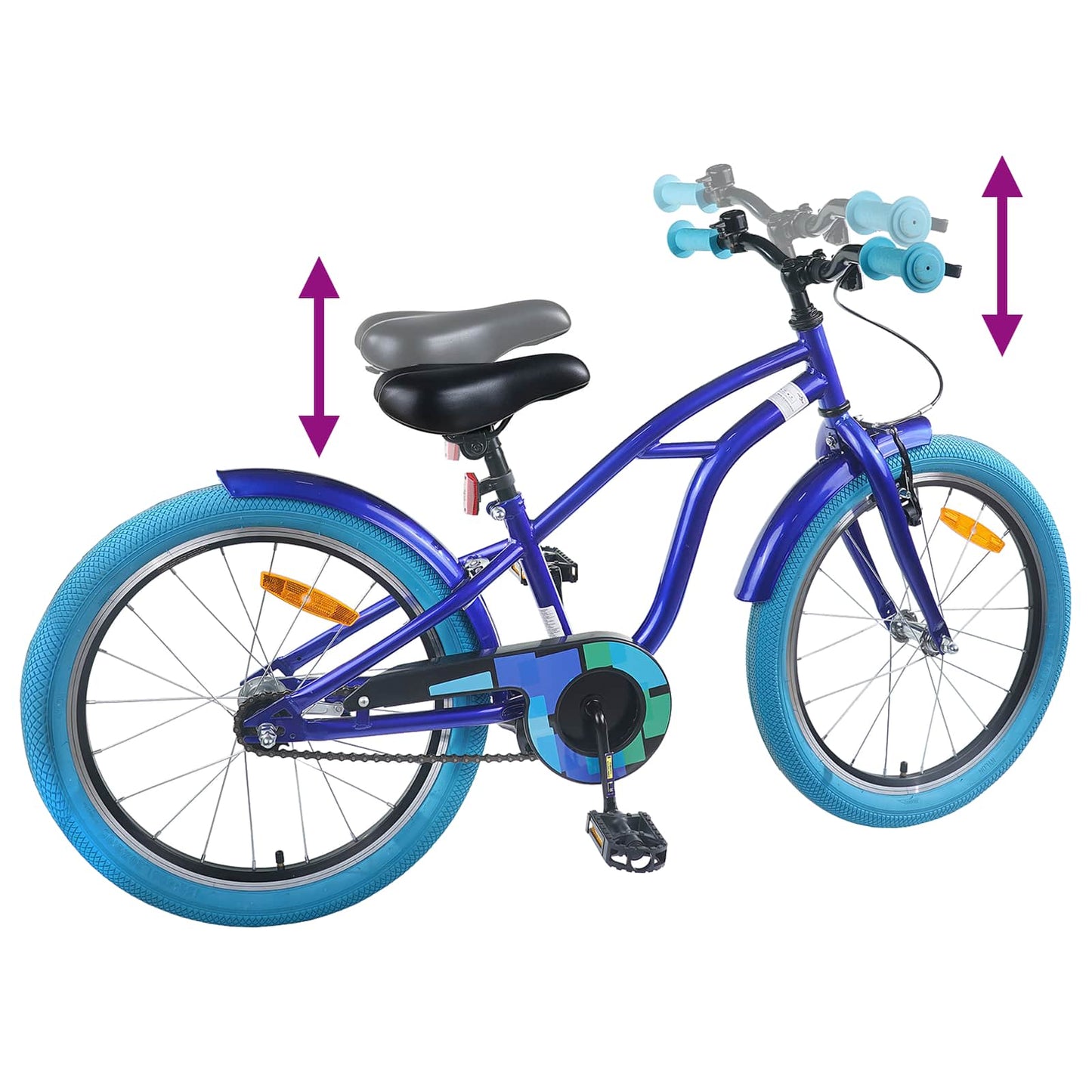 Kinderfahrrad 18 Zoll für 5-7 Jahre alt Dunkelblau