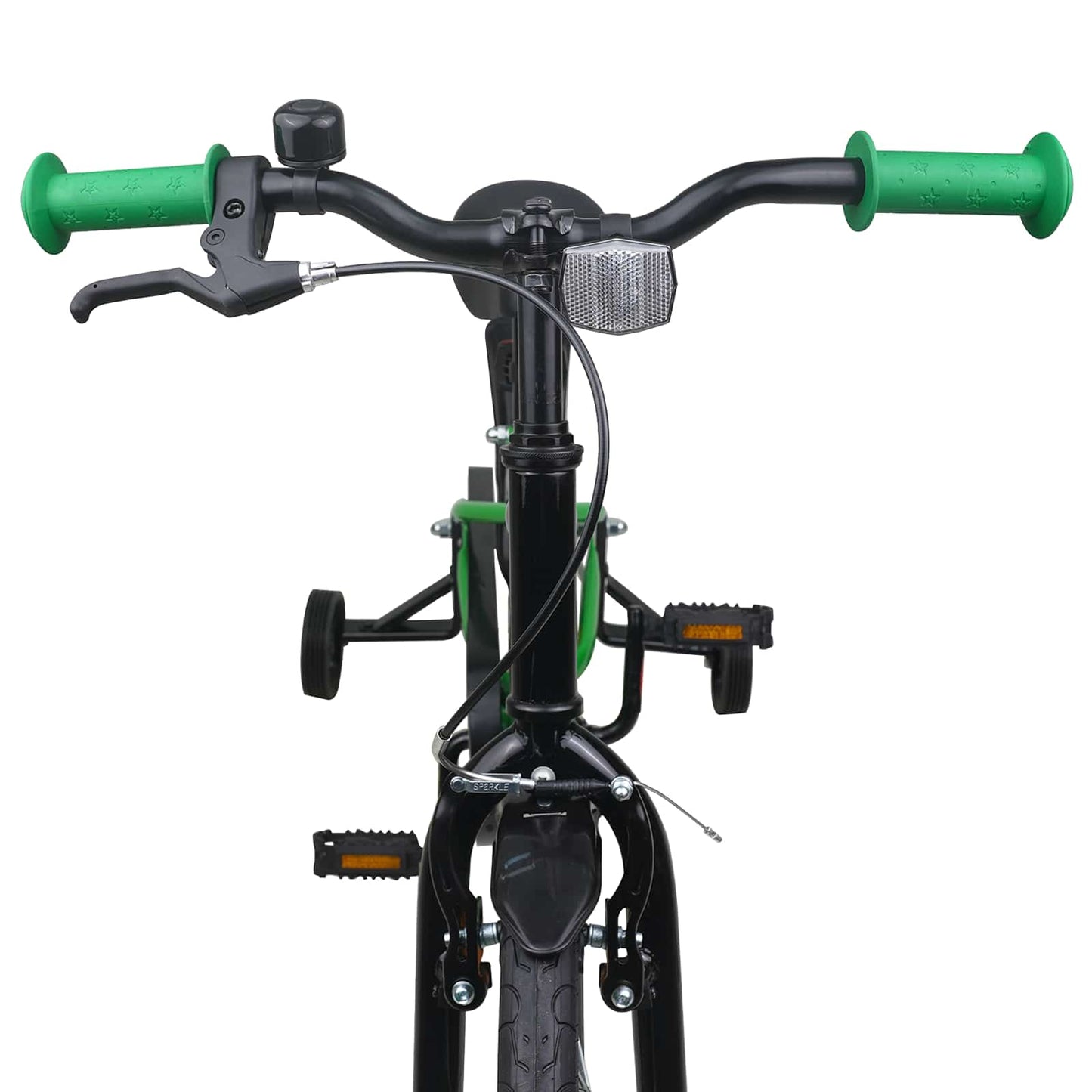 Kinderfahrrad 16 Zoll für 4-6 Jahre alt Grün Schwarz