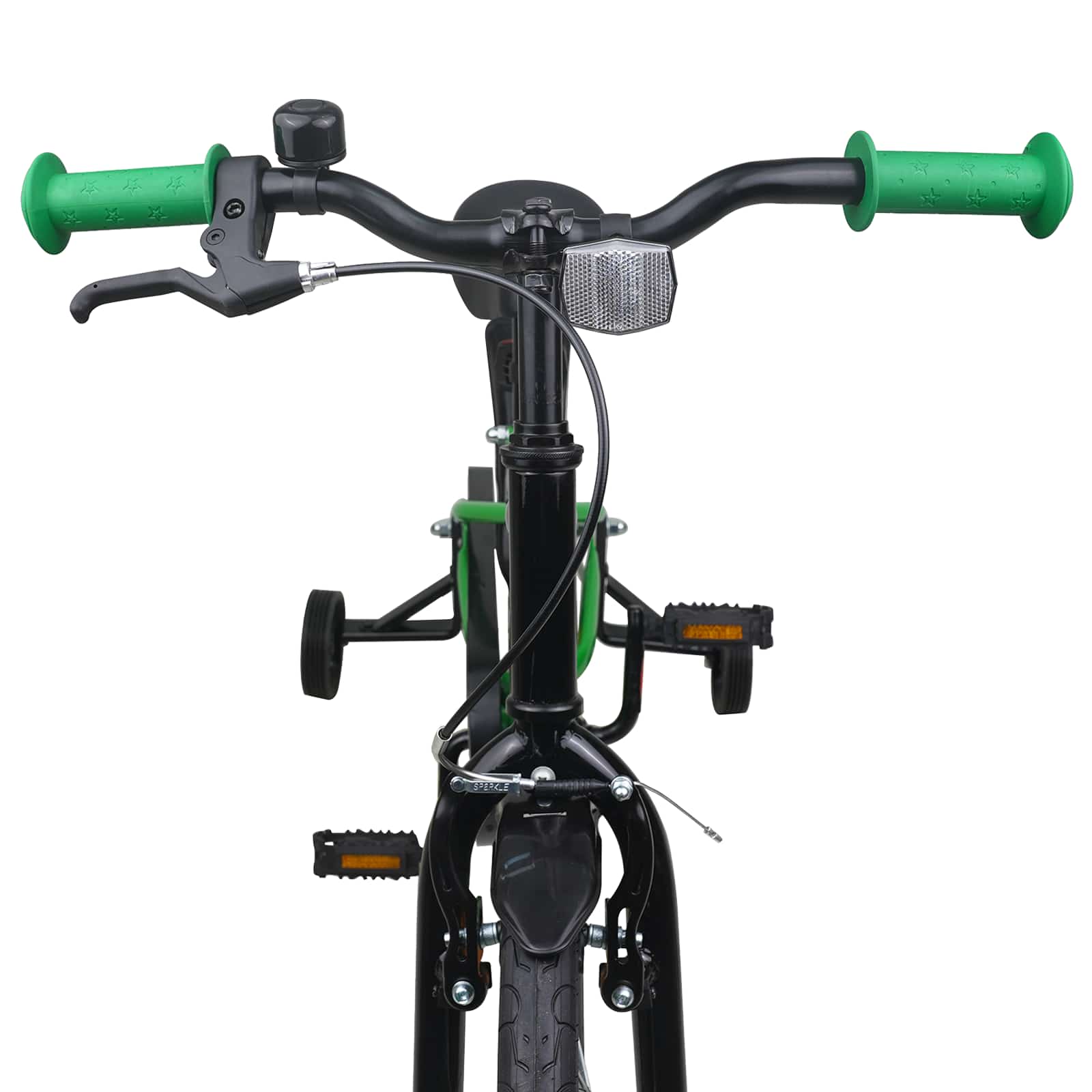 Kinderfahrrad 16 Zoll für 4-6 Jahre alt Grün Schwarz