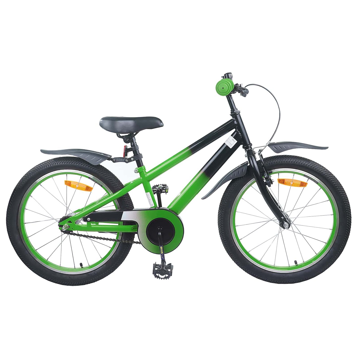 Kinderfahrrad 18 Zoll für 5-7 Jahre alt Grün Schwarz