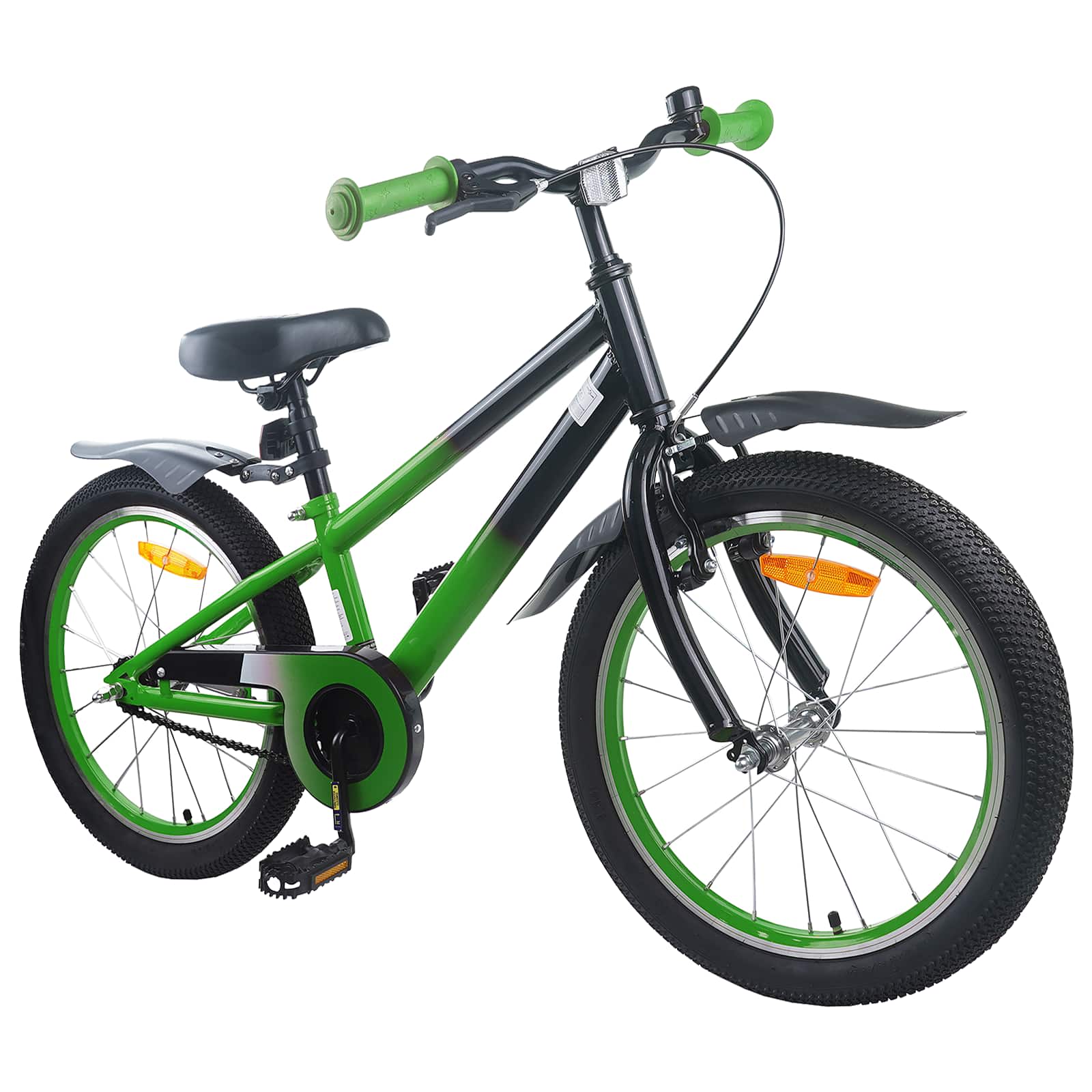 Kinderfahrrad 20 Zoll für 6-11 Jahre alt Grün Schwarz