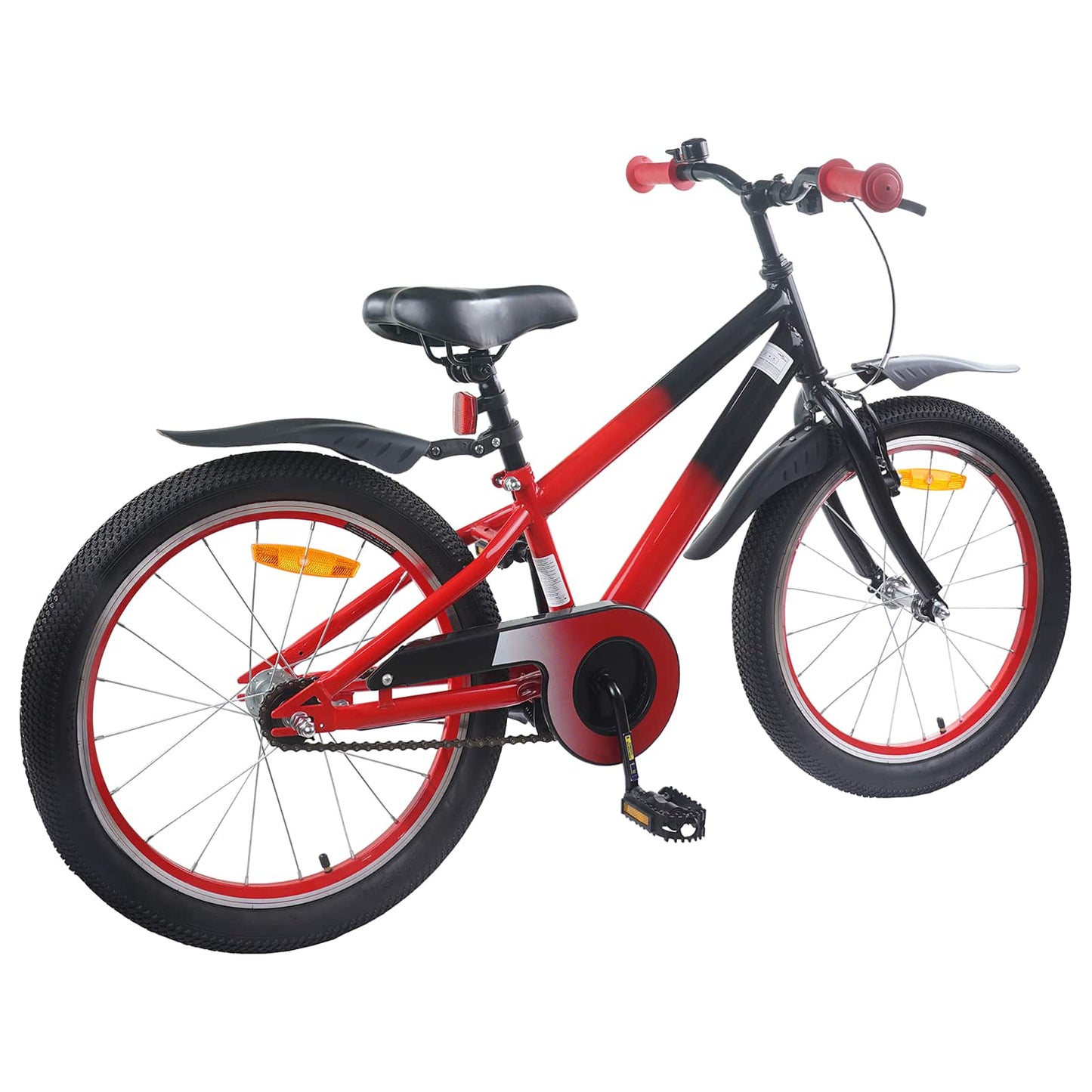 Kinderfahrrad 20 Zoll für 6-11 Jahre alt Rot und Schwarz