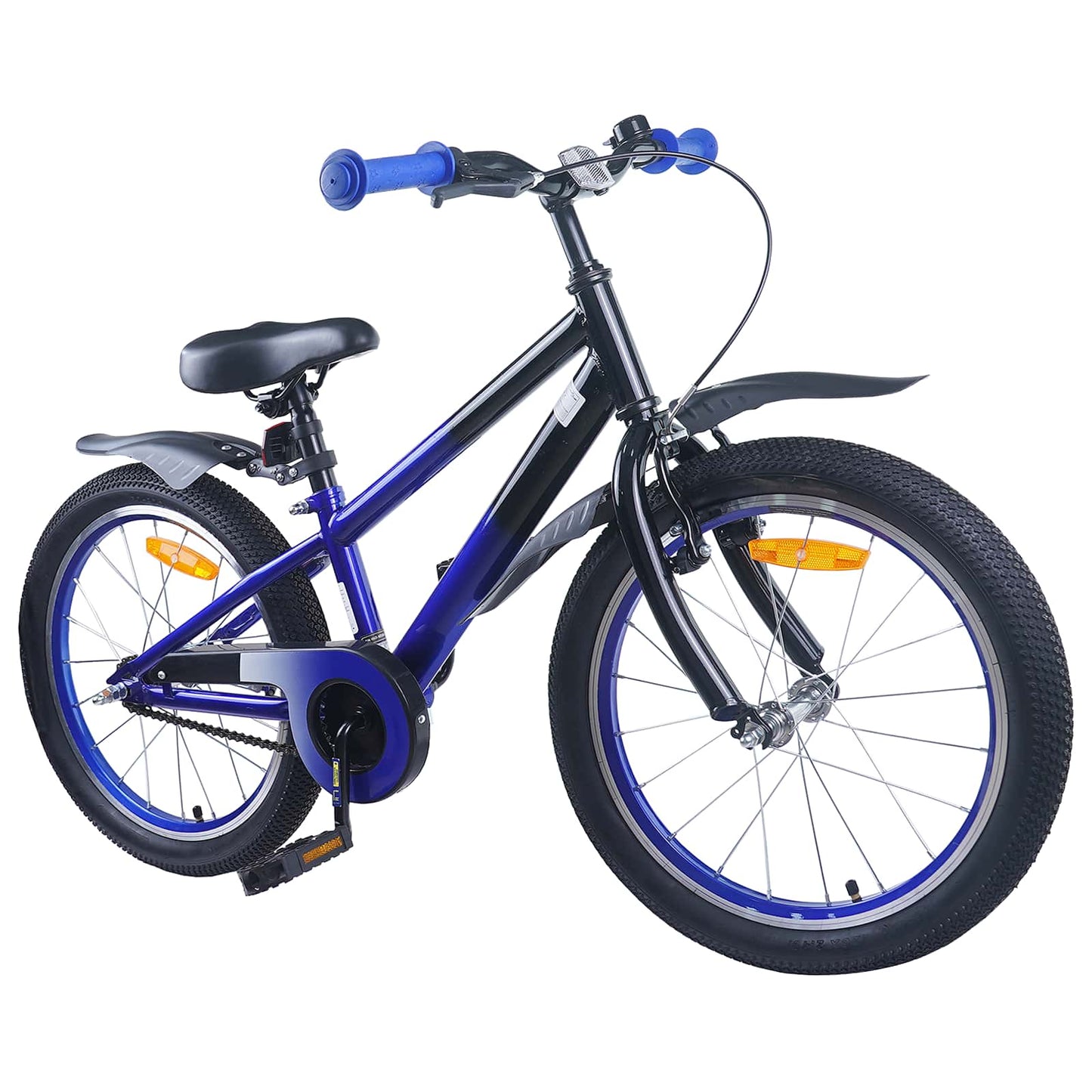 Kinderfahrrad 18 Zoll für 5-7 Jahre alt Blau Schwarz