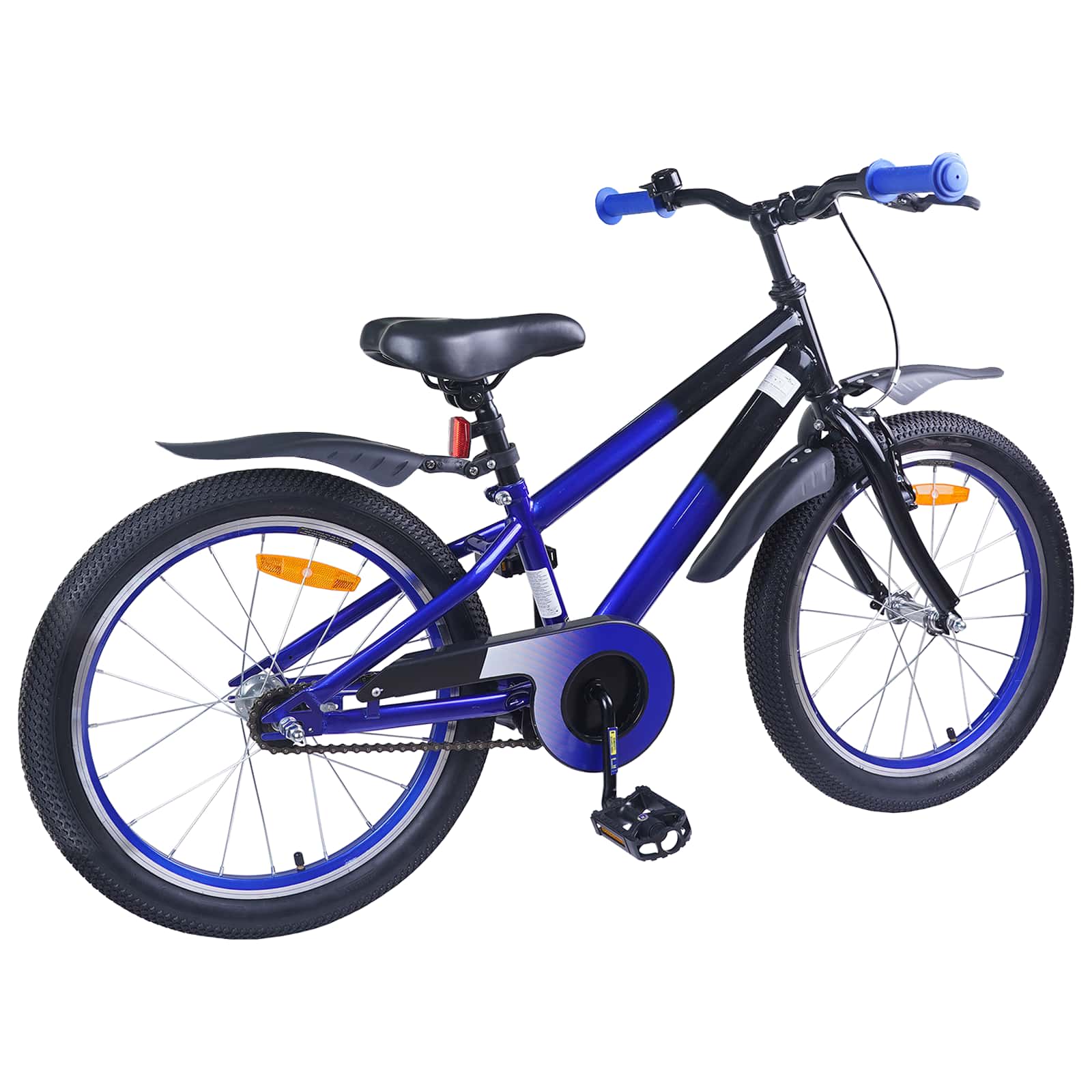 Kinderfahrrad 18 Zoll für 5-7 Jahre alt Blau Schwarz