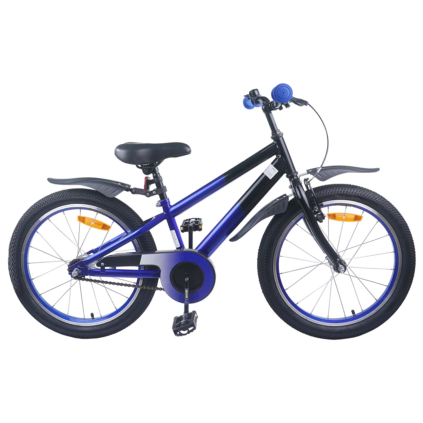Kinderfahrrad 18 Zoll für 5-7 Jahre alt Blau Schwarz