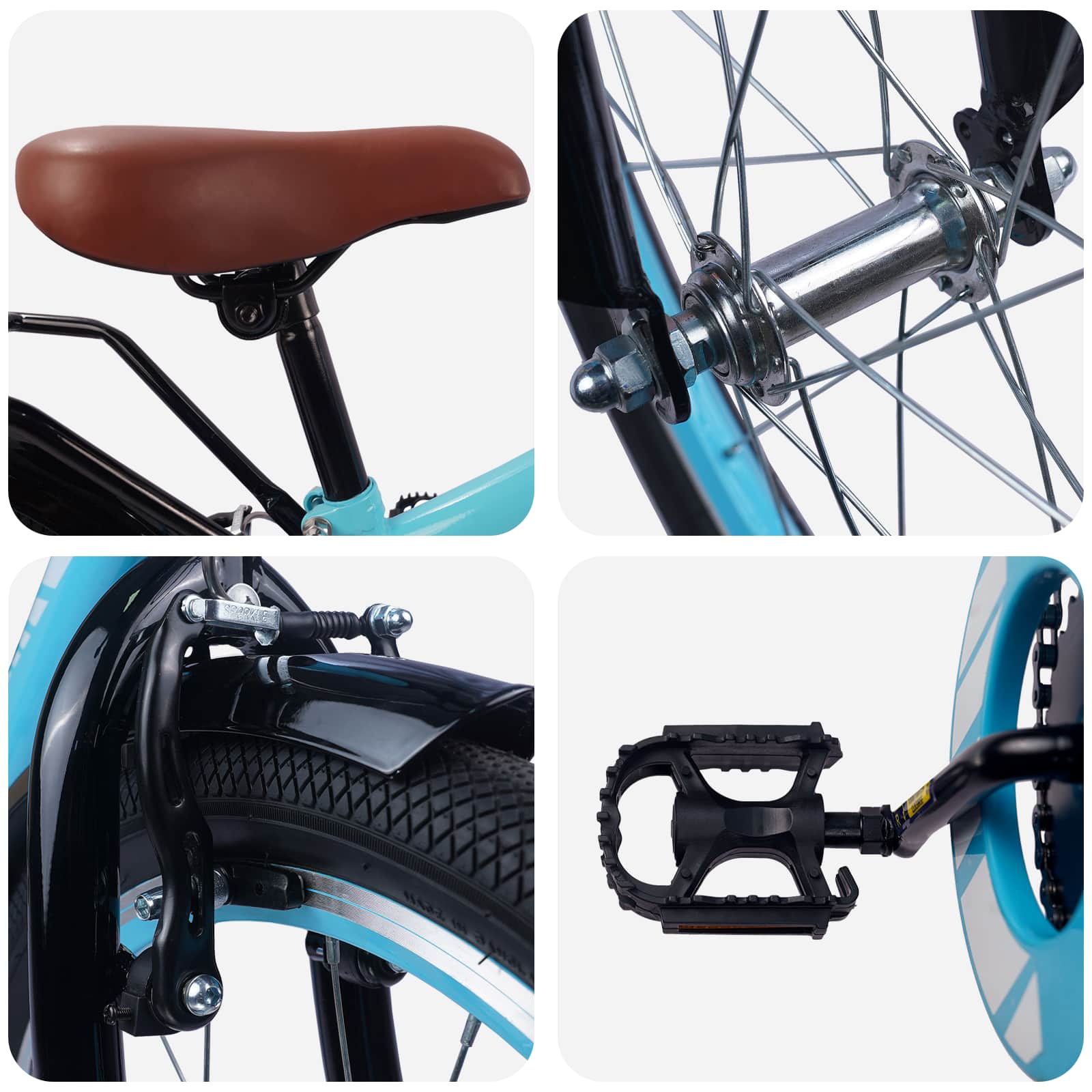 Kinderfahrrad 18 Zoll for 5-7 Years Old Himmelblau