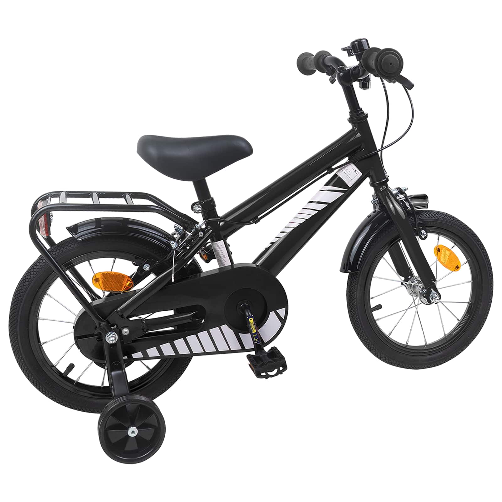Kinderfahrrad 14 Zoll for 3-5 Years Old Schwarz
