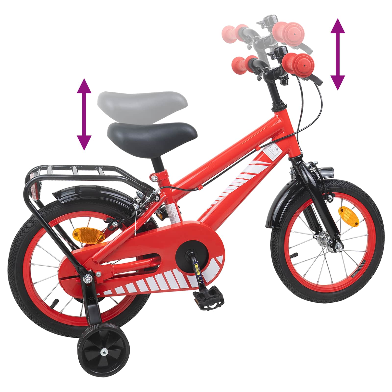 Kinderfahrrad 14 Zoll for 3-5 Years Old Rot