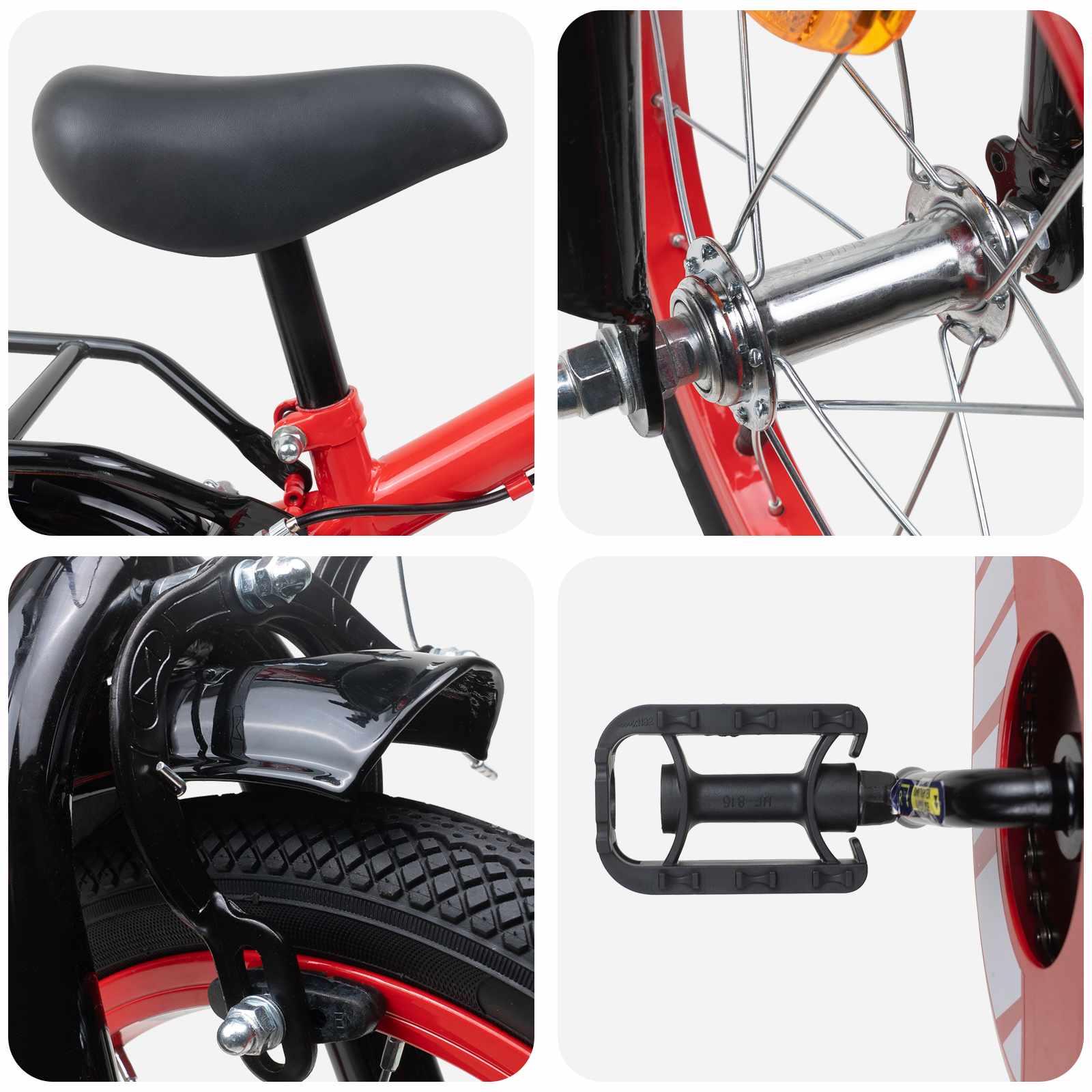 Kinderfahrrad 16 Zoll for 4-6 Years Old Rot