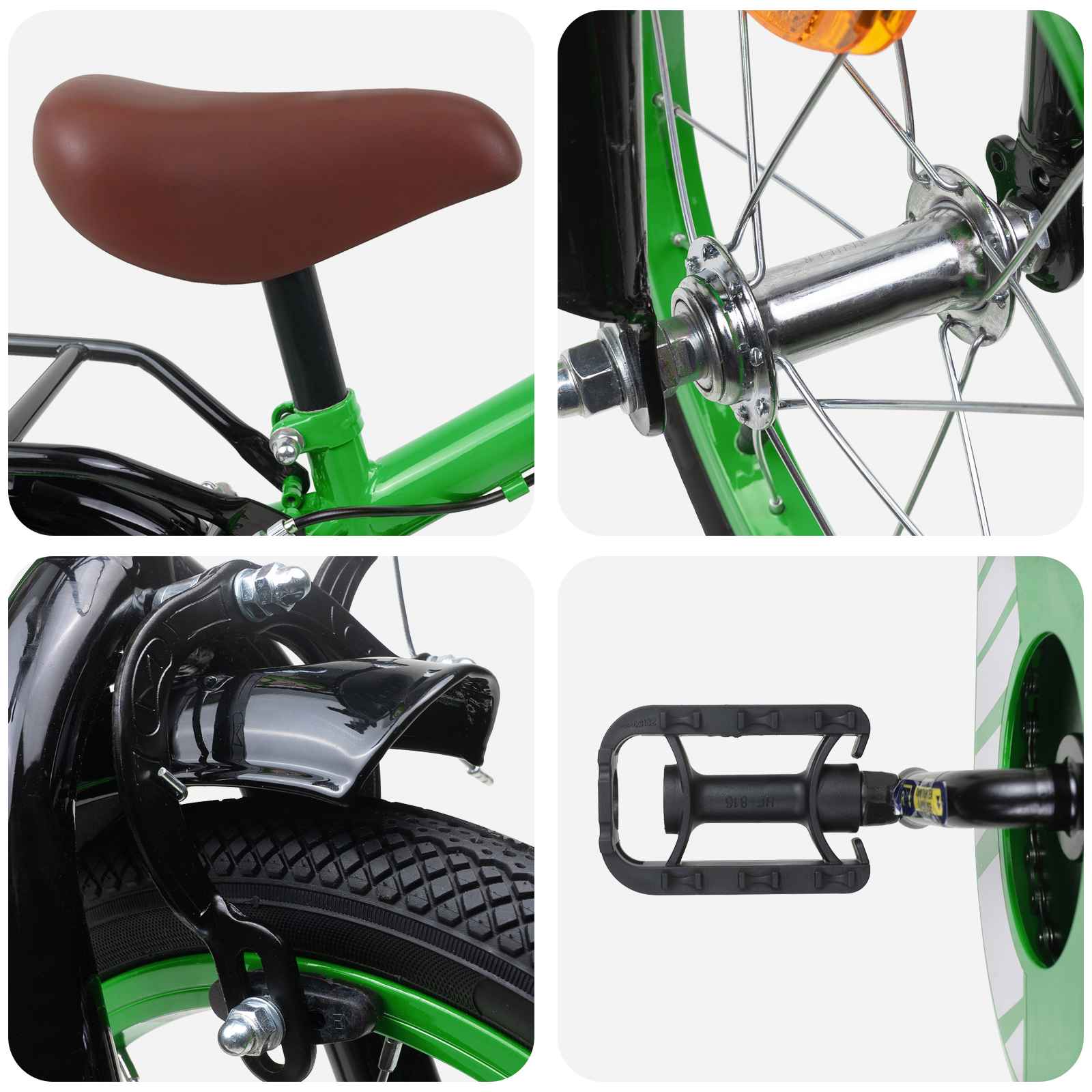 Kinderfahrrad 16 Zoll for 4-6 Years Old Grün