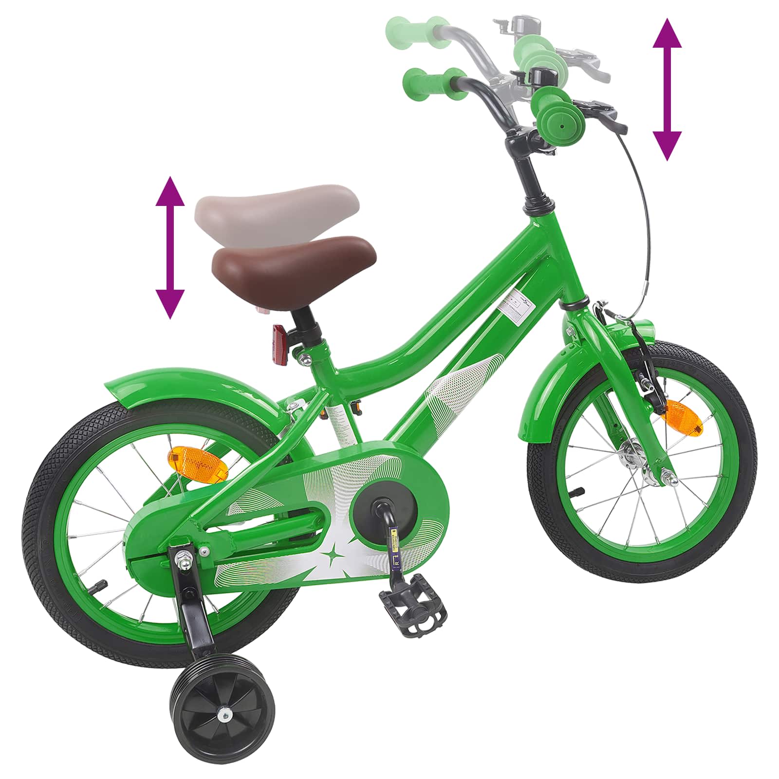 Kinderfahrrad 14 Zoll for 3-5 Years Old Grün