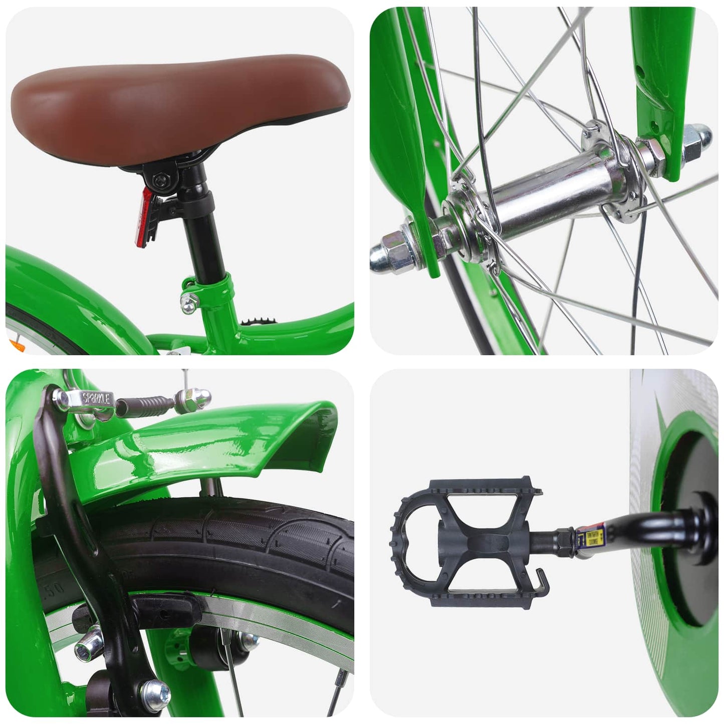 Kinderfahrrad 18 Zoll for 5-7 Years Old Grün