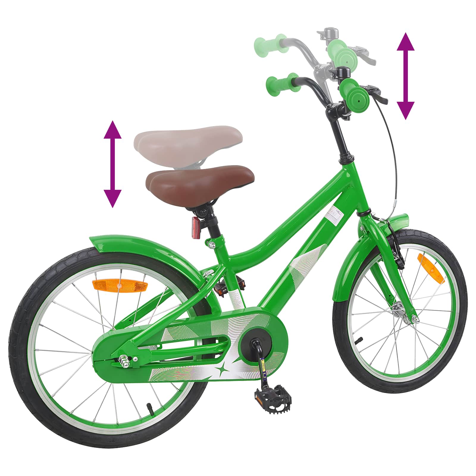 Kinderfahrrad 18 Zoll for 5-7 Years Old Grün