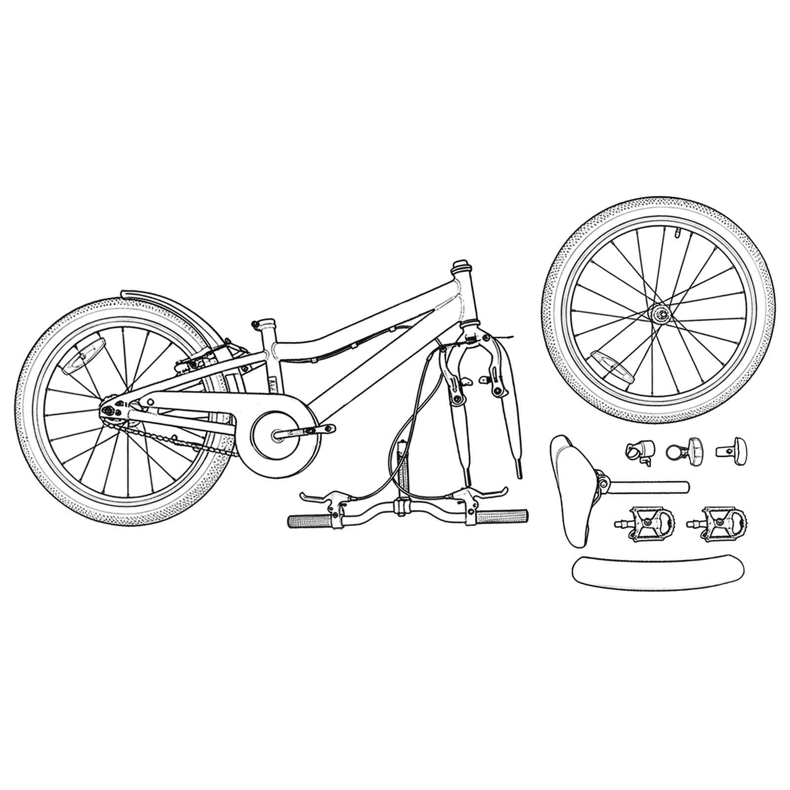 Kinderfahrrad 18 Zoll for 5-7 Years Old Grün