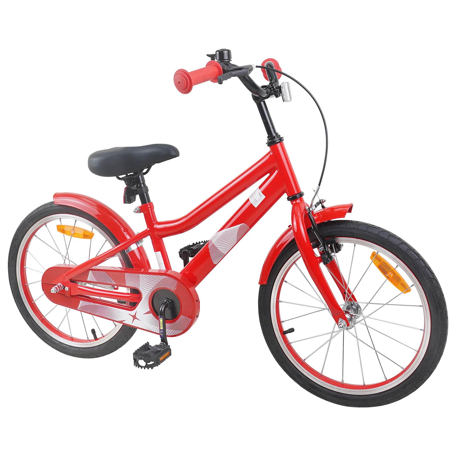 Kinderfahrrad 18 Zoll for 5-7 Years Old Rot