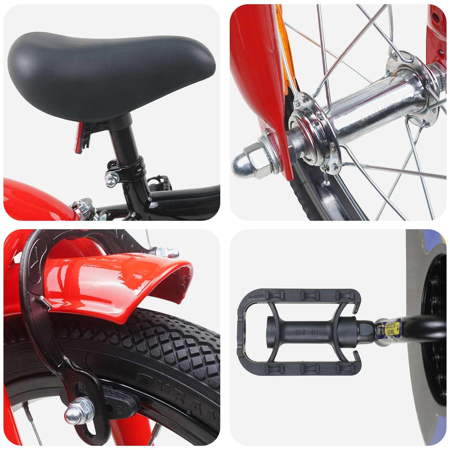 Kinderfahrrad 12 Zoll for 2 to 4 years old Schwarz Rot