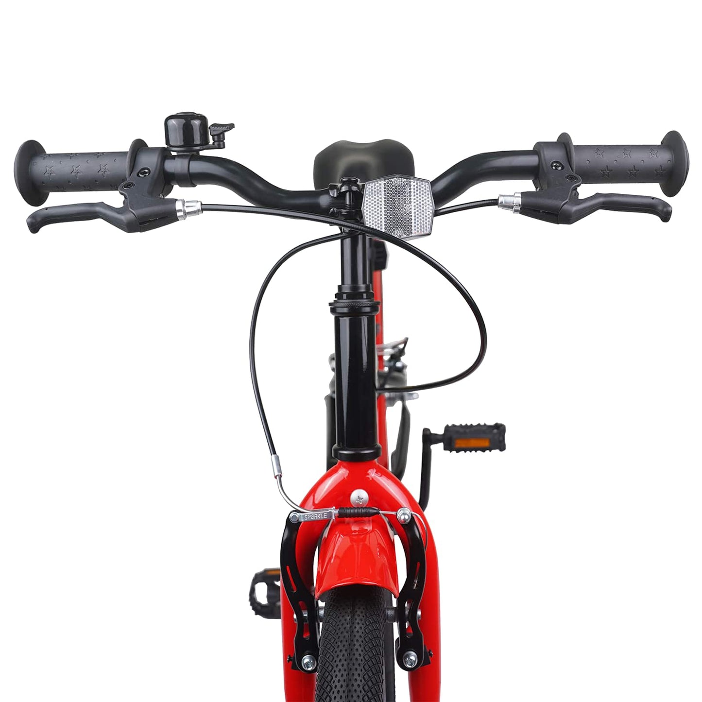 Kinderfahrrad 18 Zoll for 5-7 Years Old Schwarz Rot