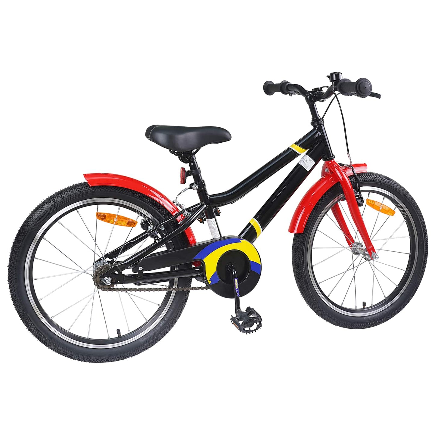 Kinderfahrrad 18 Zoll for 5-7 Years Old Schwarz Rot