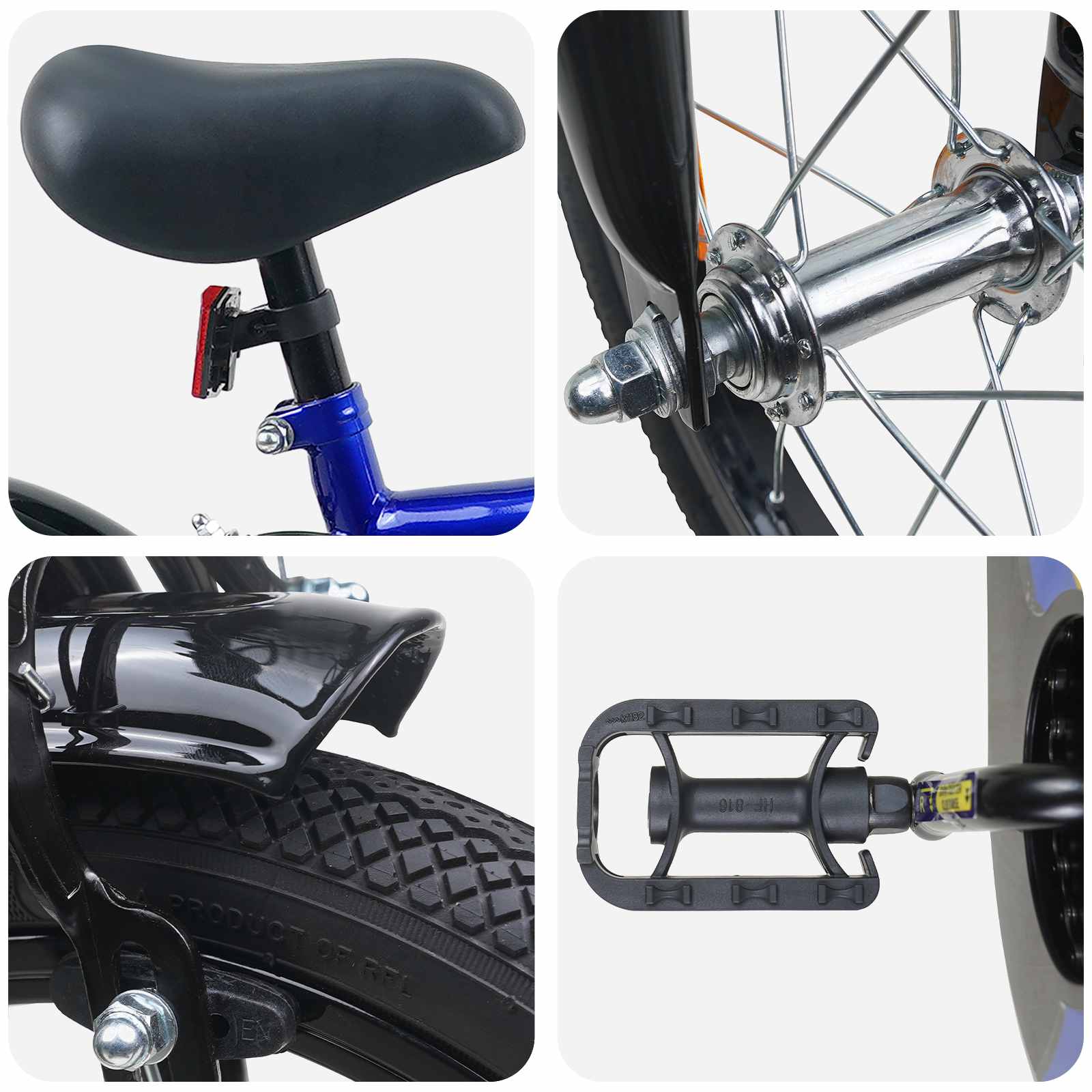Kinderfahrrad 16 Zoll for 4-6 Years Old Blau Weiß