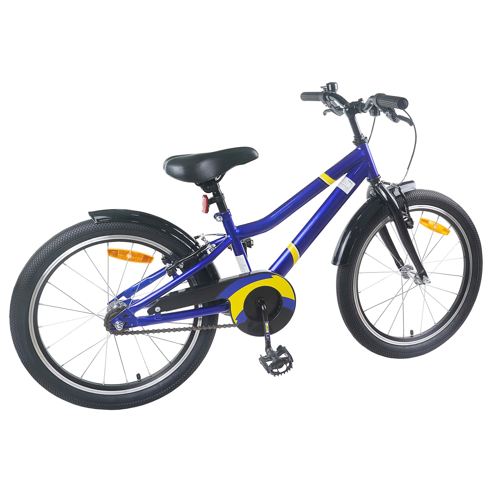 Kinderfahrrad 18 Zoll for 5-7 Years Old Blau Schwarz