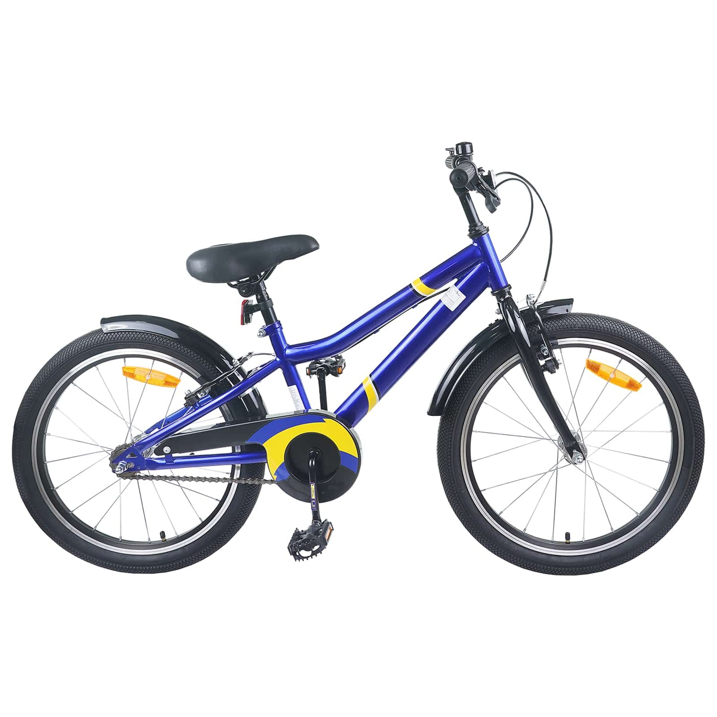 Kinderfahrrad 18 Zoll for 5-7 Years Old Blau Schwarz