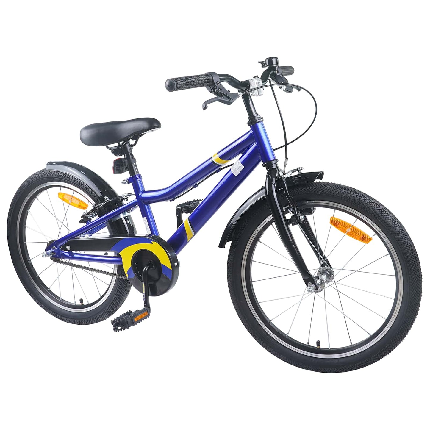 Kinderfahrrad 22 Zoll for 7-12 Years Old Blau Schwarz