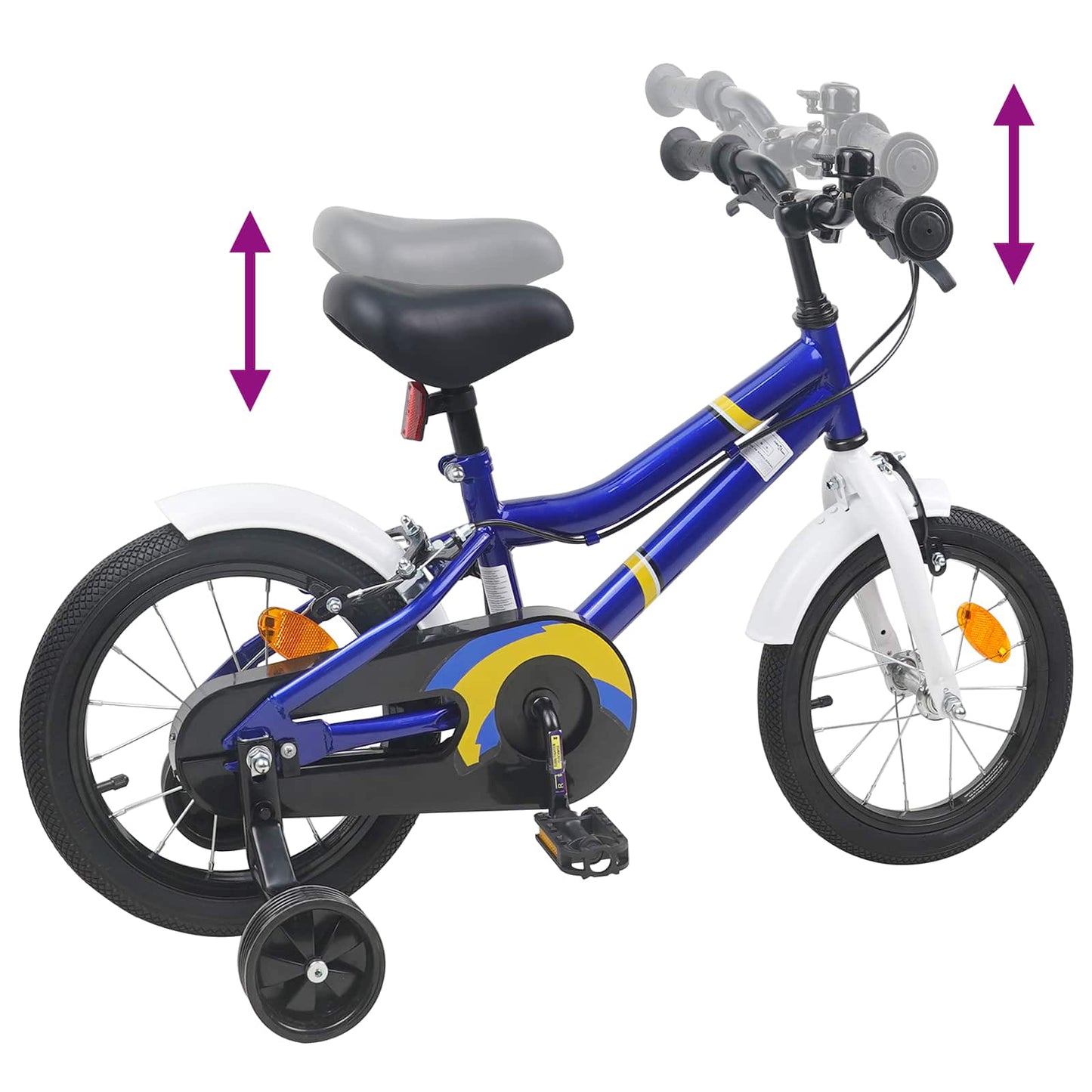 Kinderfahrrad 12 Zoll for 2 to 4 years old Blau Weiß