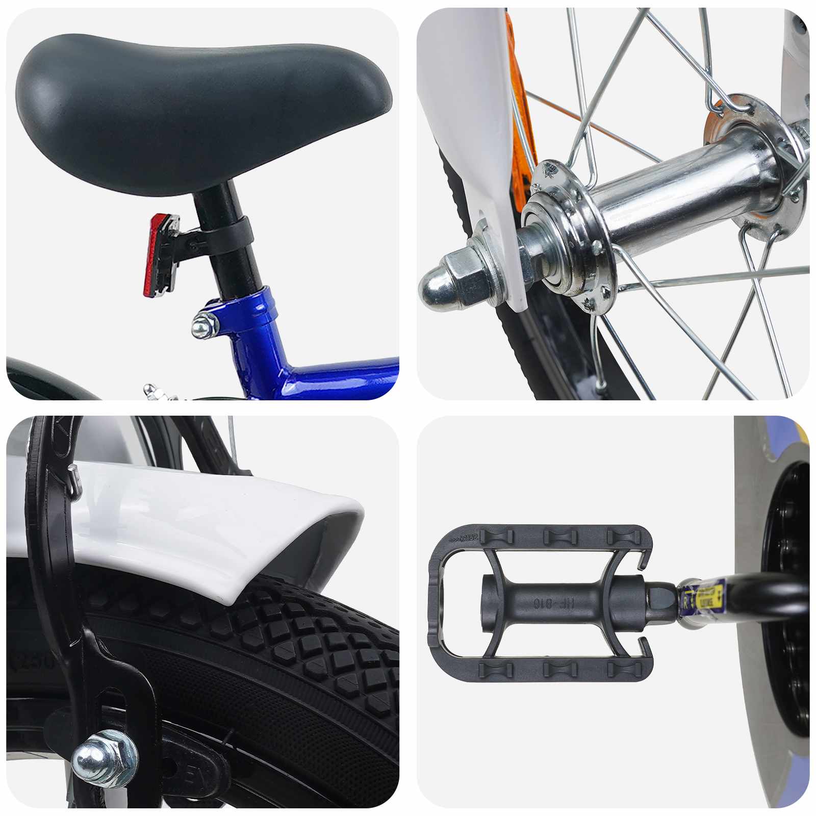 Kinderfahrrad 16 Zoll for 4-6 Years Old Blau Weiß