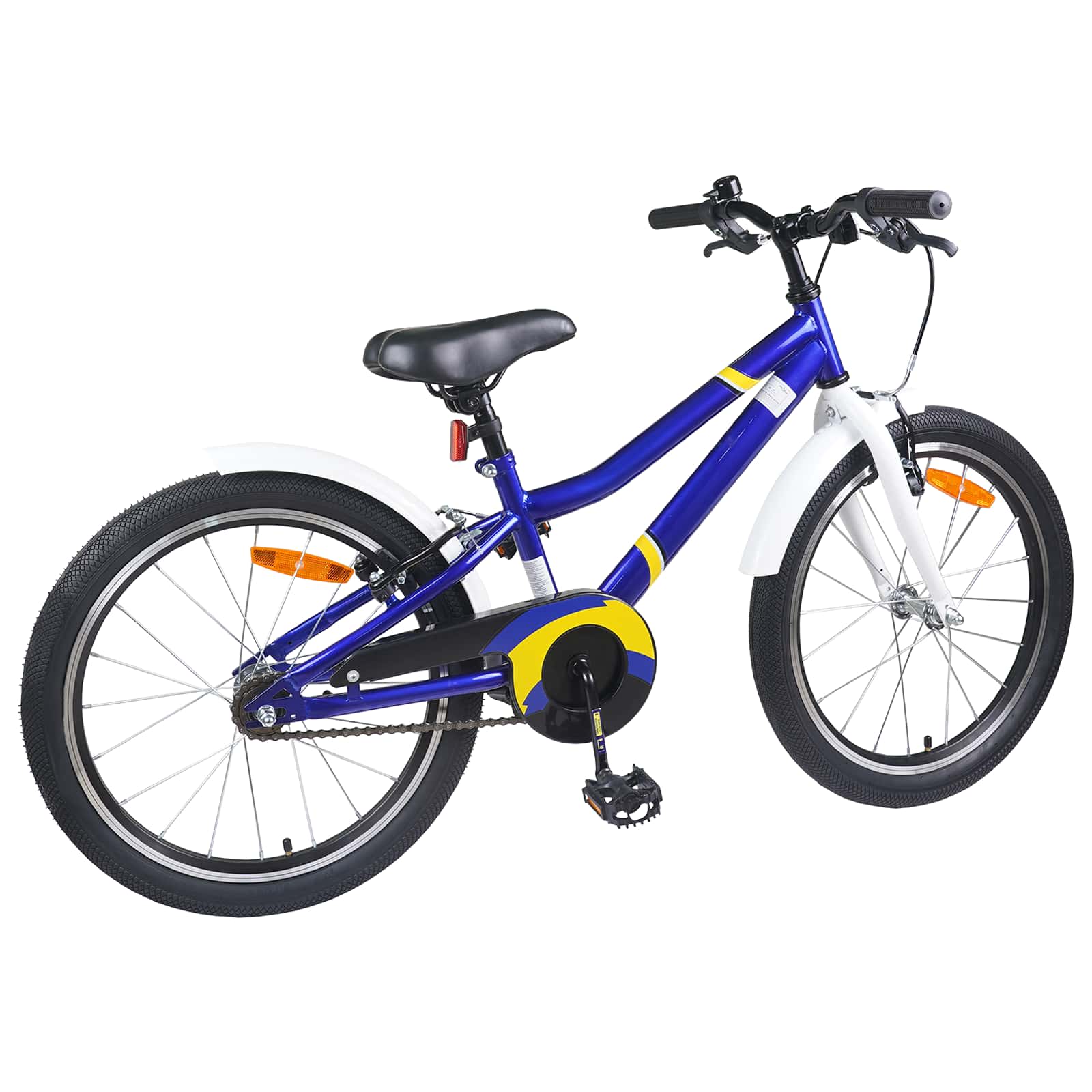 Kinderfahrrad 18 Zoll for 5-7 Years Old Blau Weiß