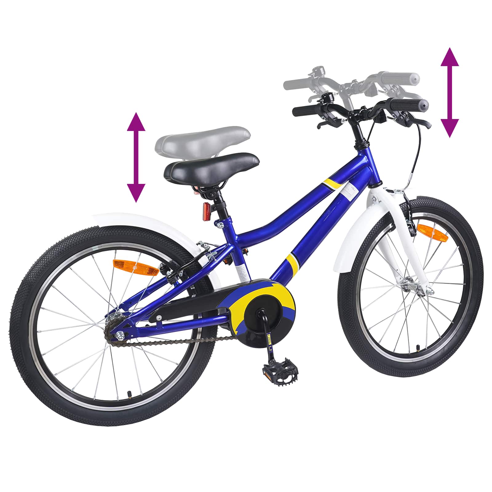 Kinderfahrrad 20 Zoll for kids aged 6 to 11 Blau Weiß
