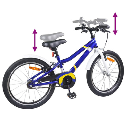 Kinderfahrrad 24 Zoll für 8-12 Jahre alt Blau und Weiß