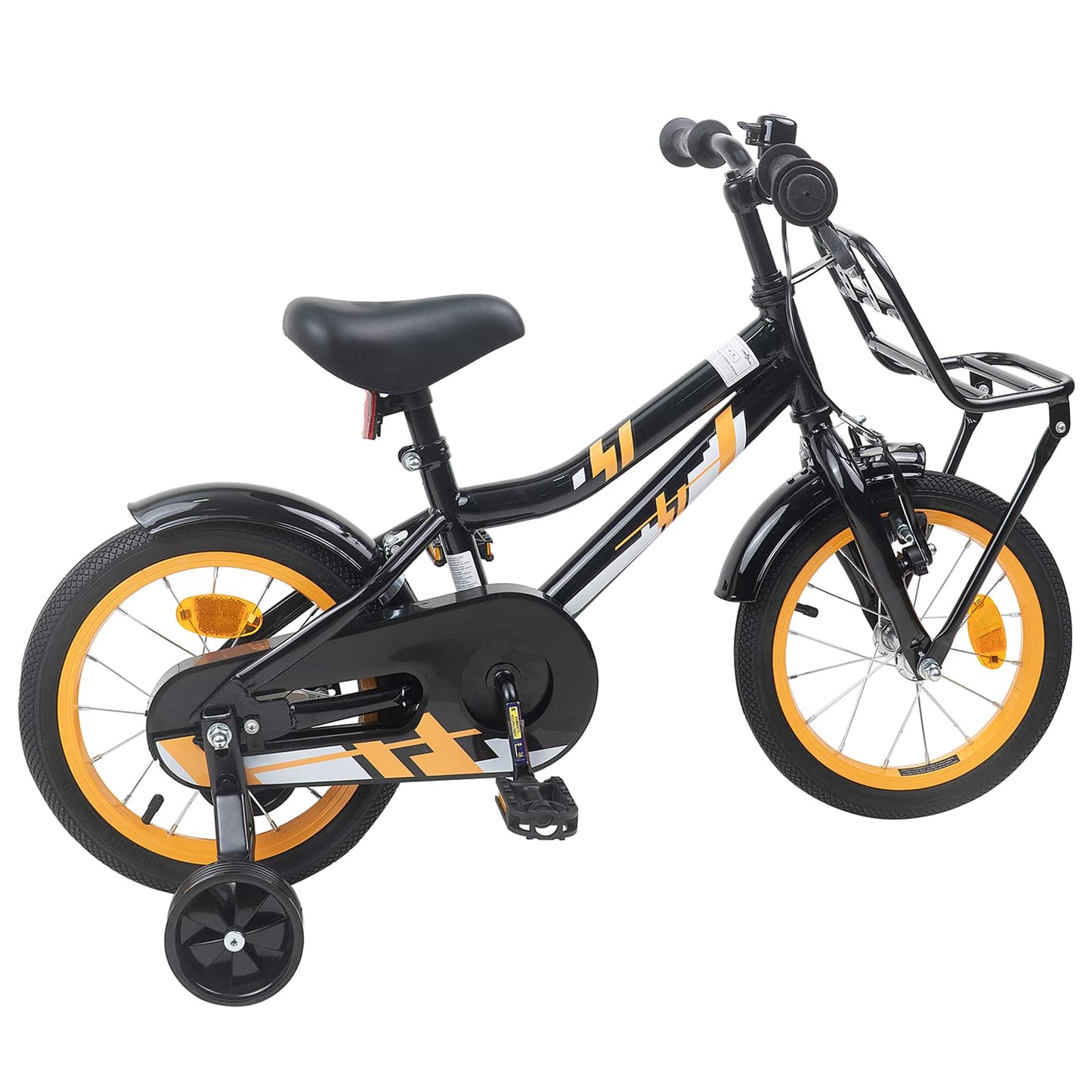 Kinderfahrrad 16 Zoll for 4-6 Years Old Orange Schwarz