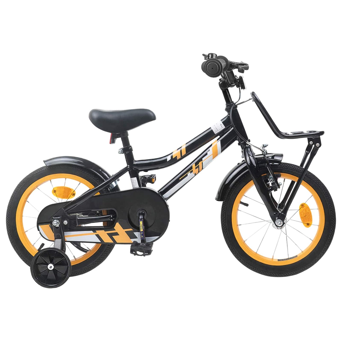 Kinderfahrrad 16 Zoll for 4-6 Years Old Orange Schwarz