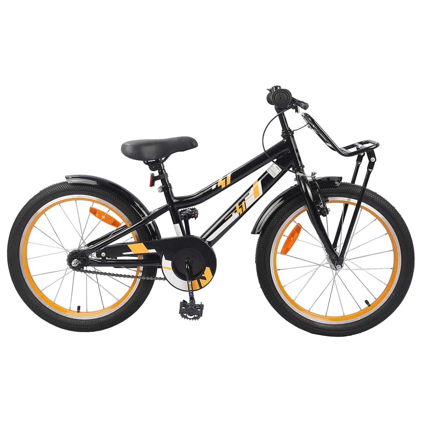 Kinderfahrrad 18 Zoll for 5-7 Years Old Orange Schwarz