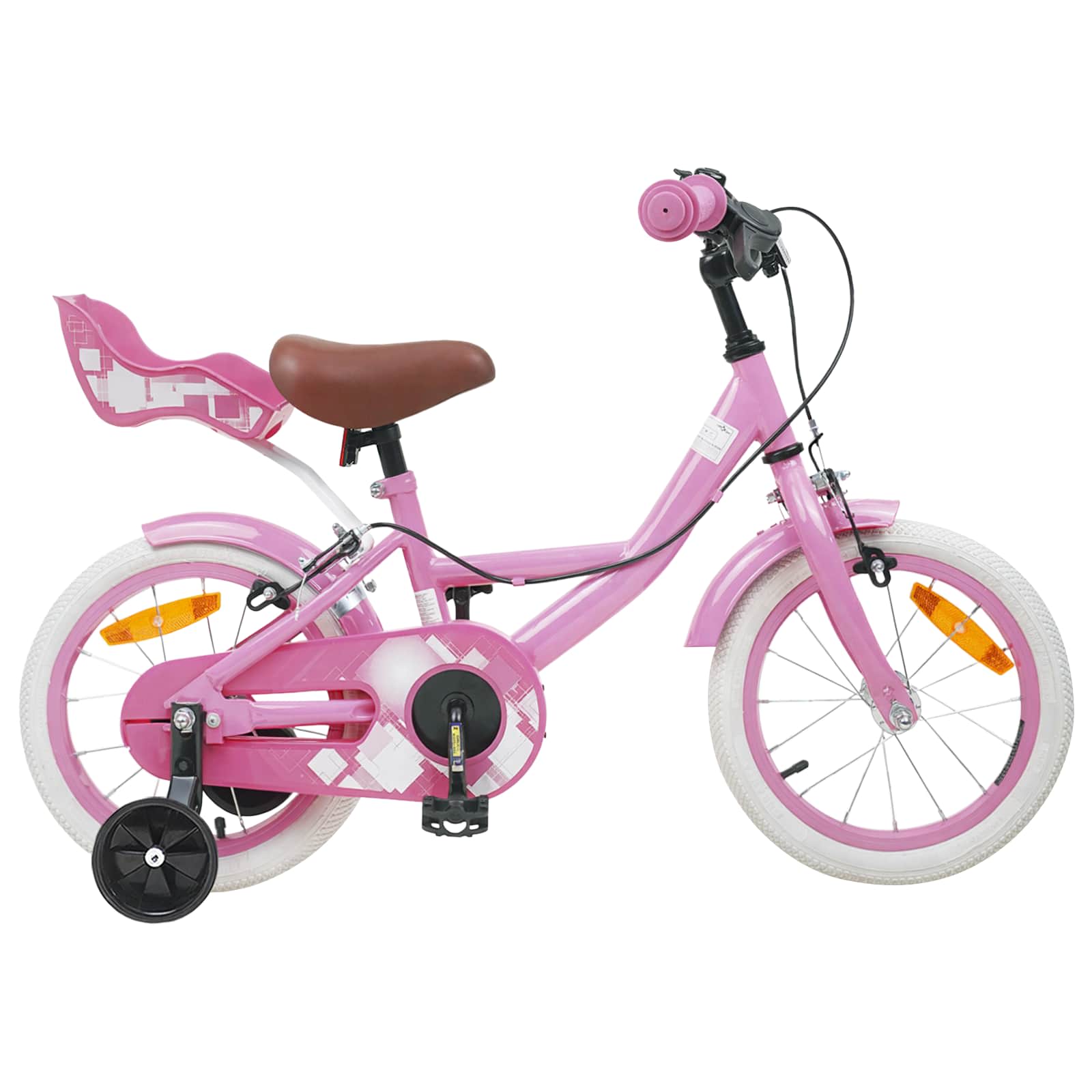 Kinderfahrrad 16 Zoll for 4-6 Years Old Hellrosa