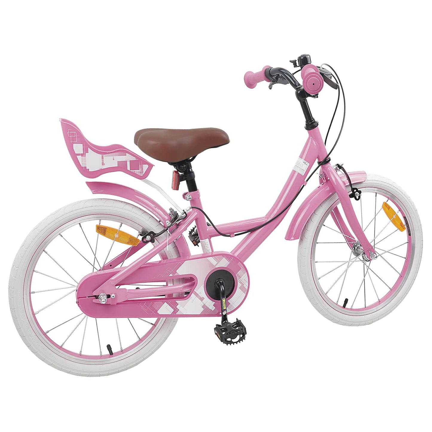 Kinderfahrrad 18 Zoll for 5-7 Years Old Hellrosa