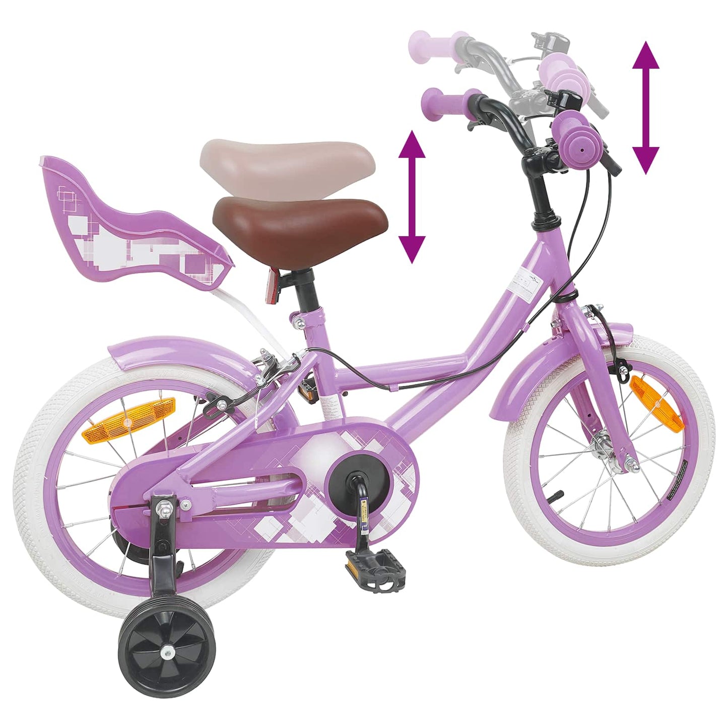 Kinderfahrrad 12 Zoll for 2 to 4 years old Lila