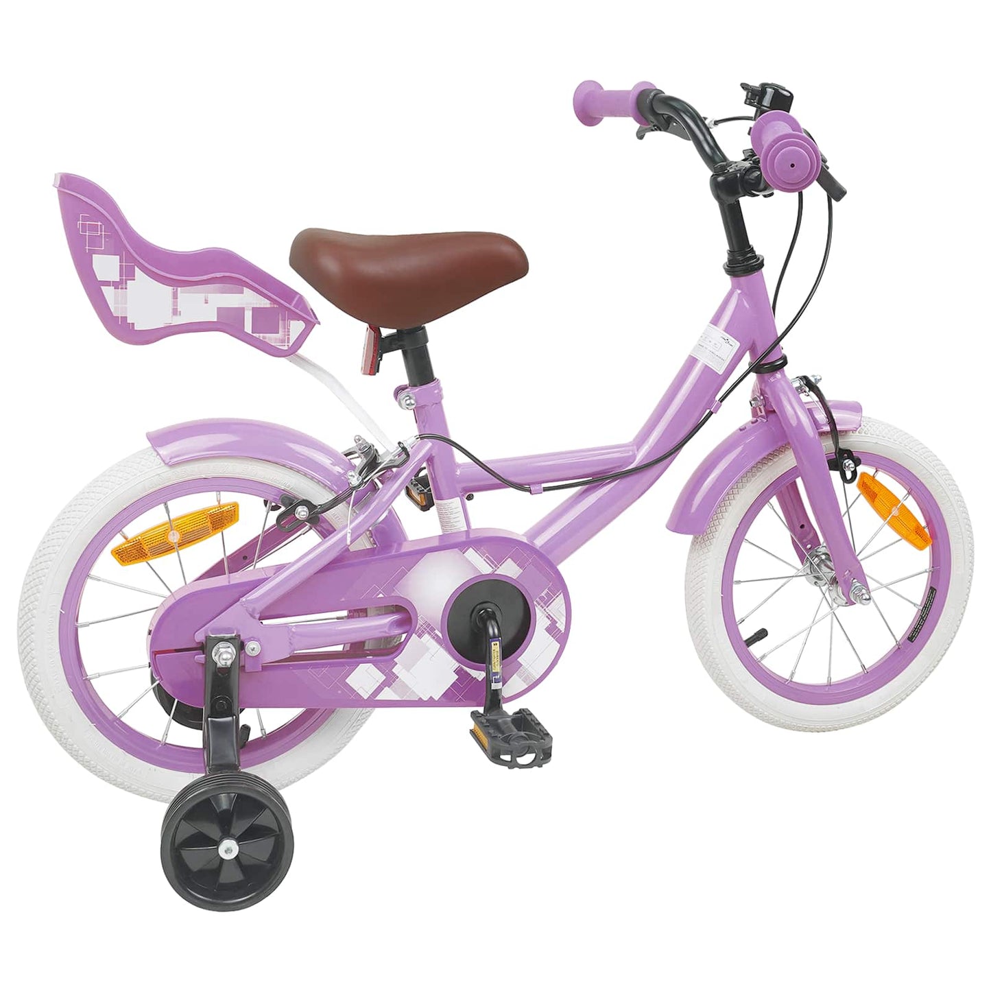 Kinderfahrrad 14 Zoll for 3-5 Years Old Lila