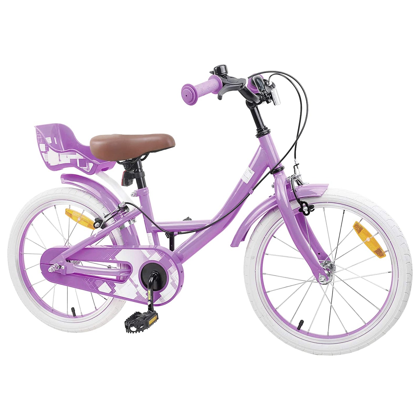 Kinderfahrrad 18 Zoll for 5-7 Years Old Lila