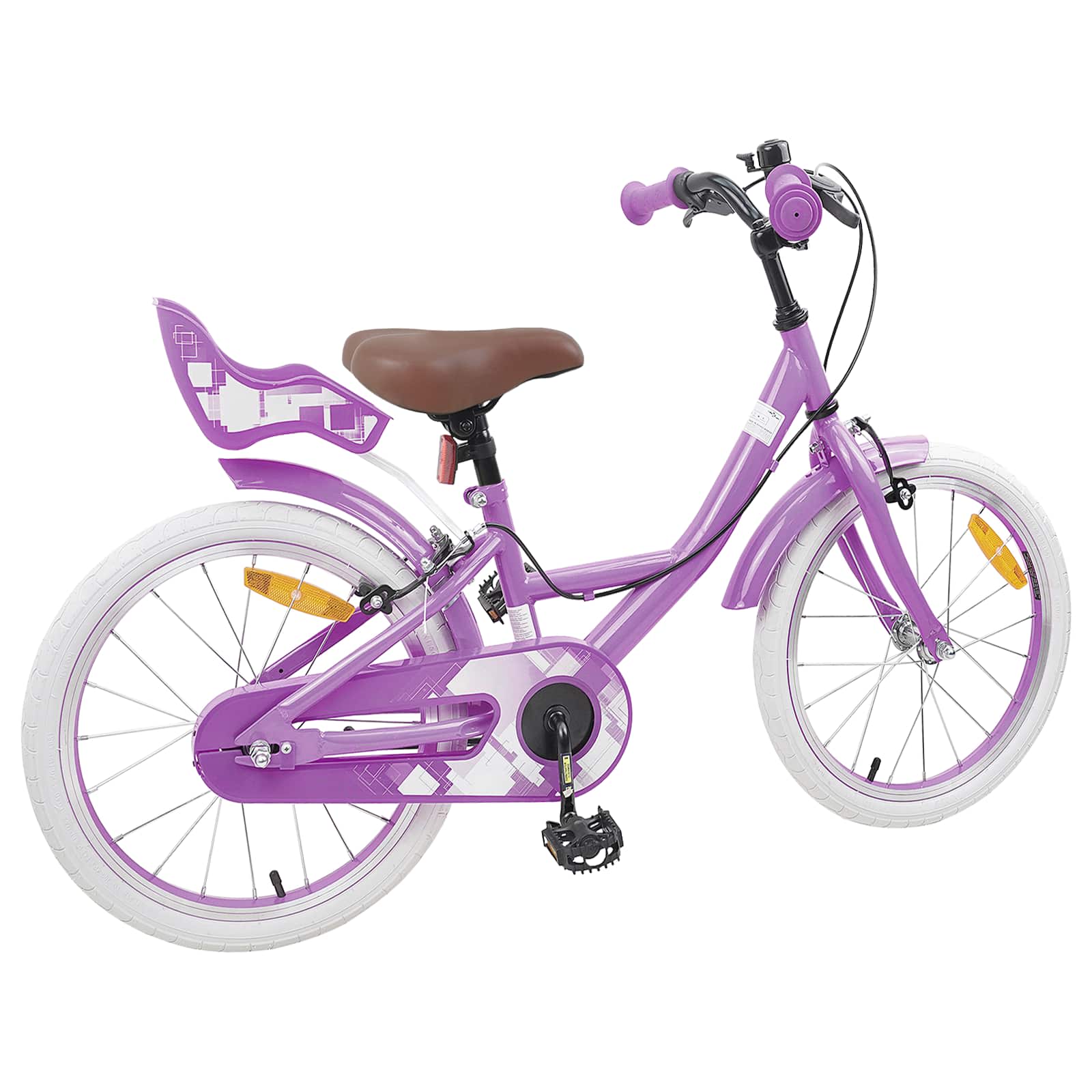 Kinderfahrrad 18 Zoll for 5-7 Years Old Lila