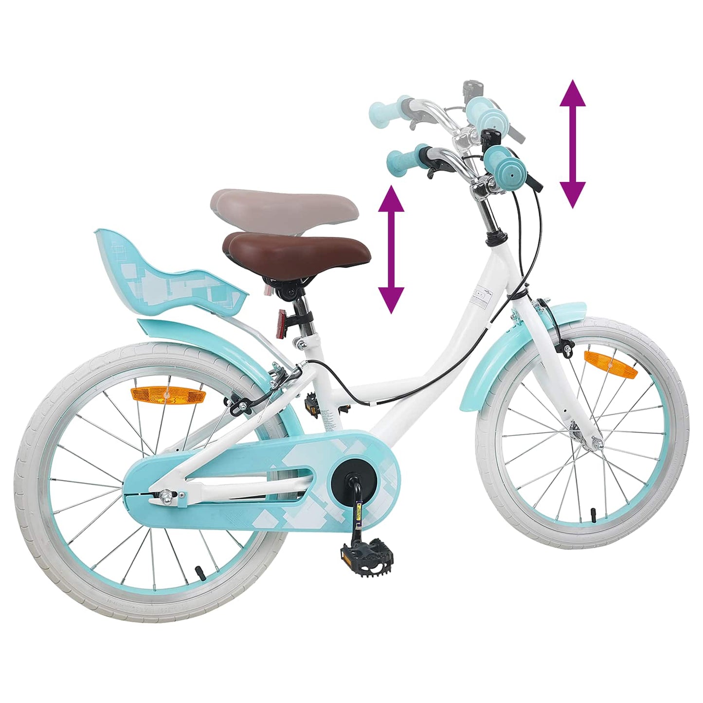 Kinderfahrrad 18 Zoll for 5-7 Years Old Weiß