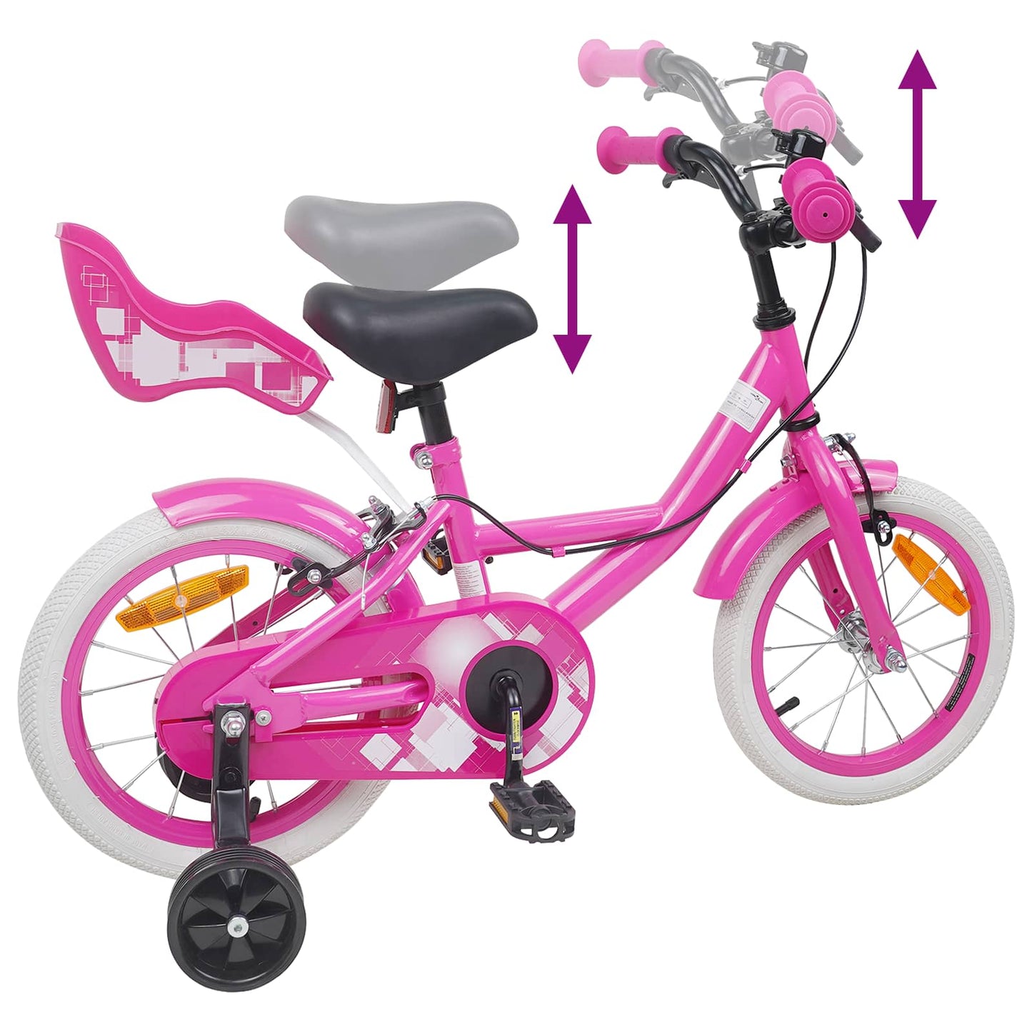 Kinderfahrrad 12 Zoll for 2 to 4 years old Rosa