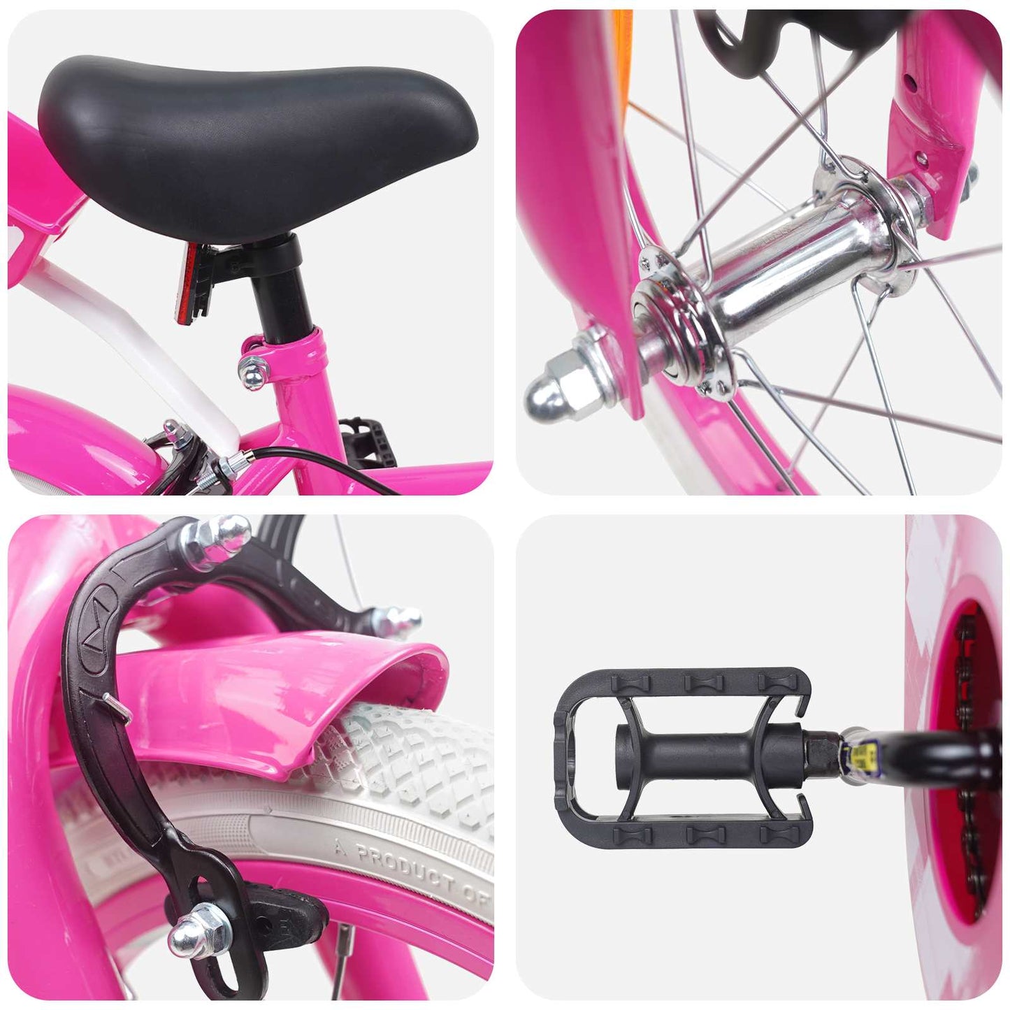 Kinderfahrrad 16 Zoll for 4-6 Years Old Rosa