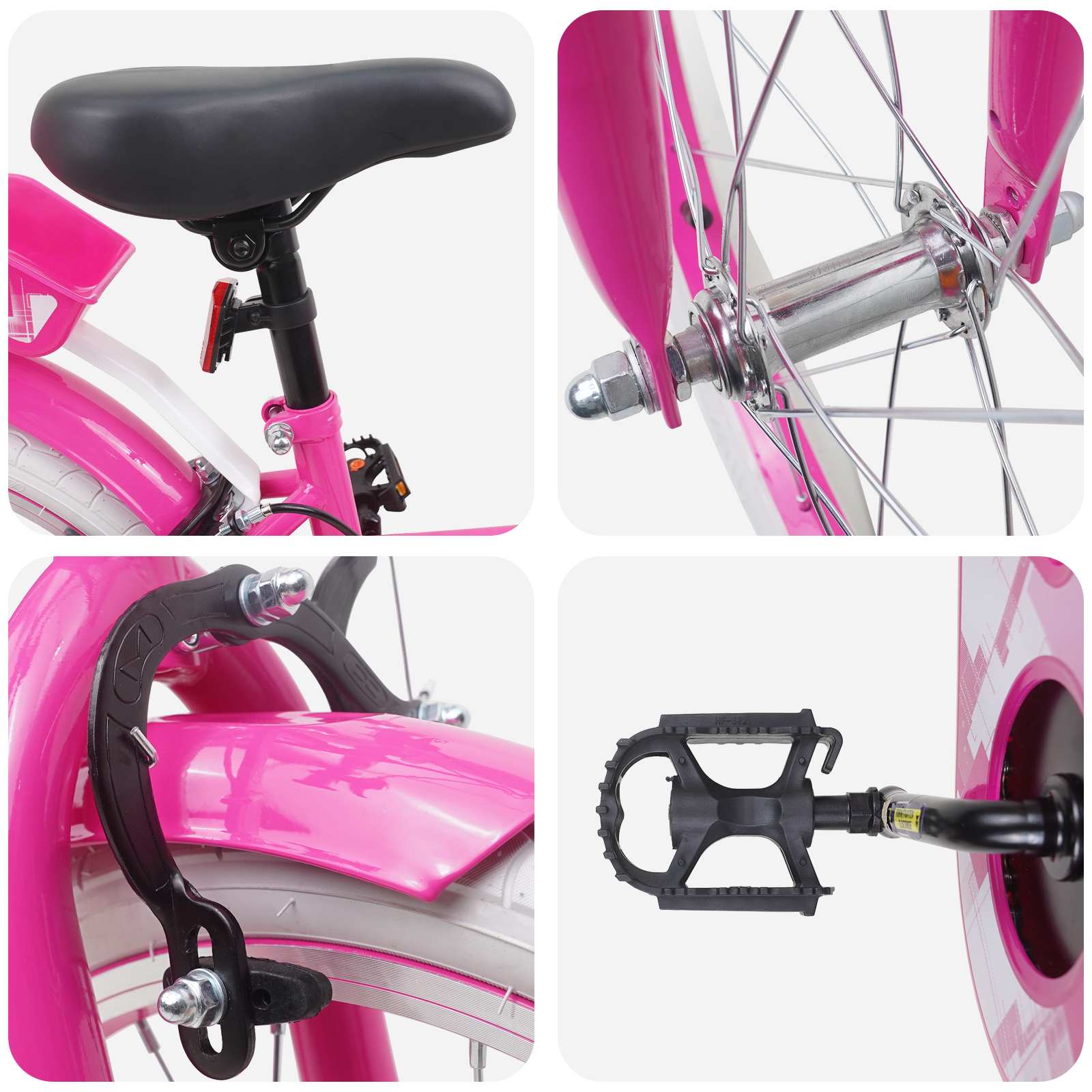 Kinderfahrrad 18 Zoll for 5-7 Years Old Rosa