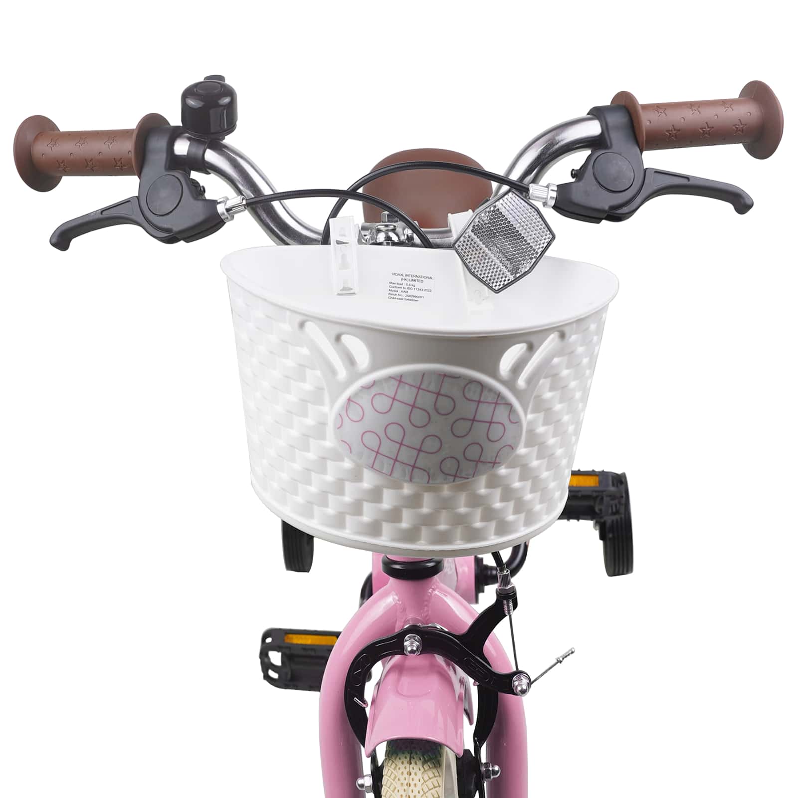 Kinderfahrrad 12 Zoll für 2-4 Jahre alt Hellrosa