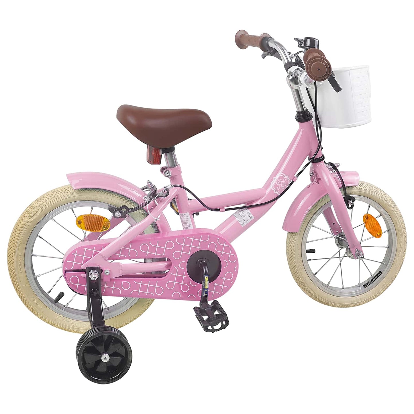 Kinderfahrrad 14 Zoll für 3-5 Jahre alt Hellrosa