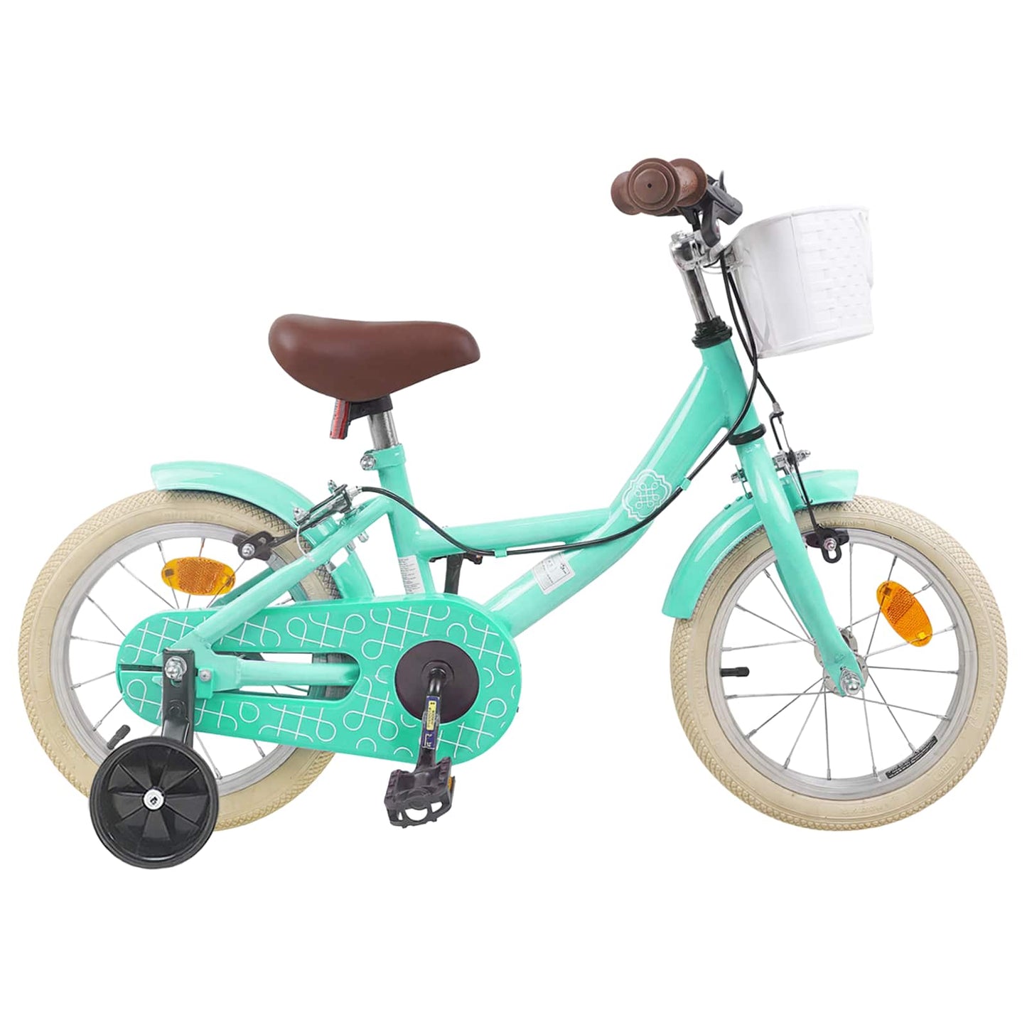 Kinderfahrrad 14 Zoll für 3-5 Jahre alt Meergrün